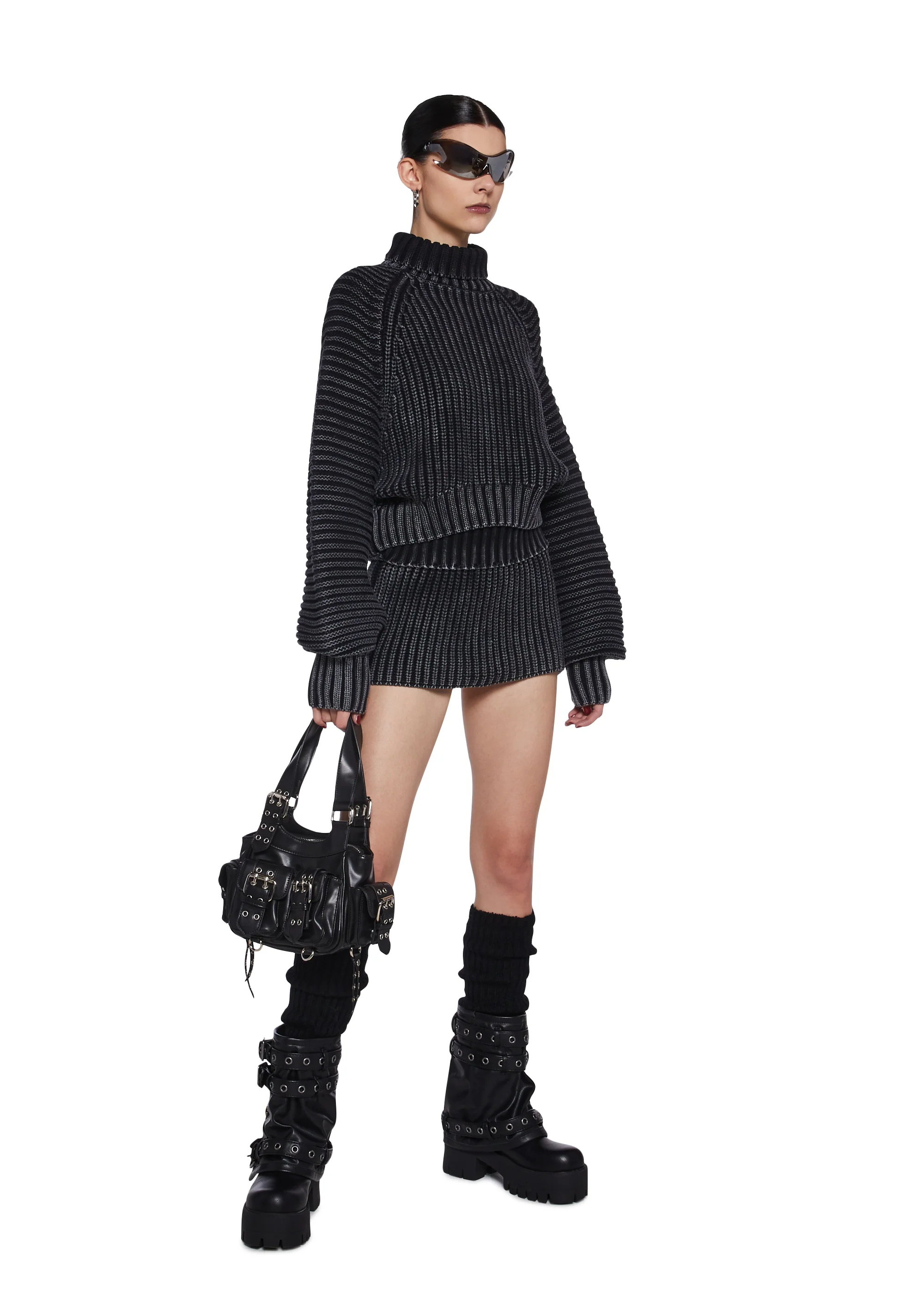 Warp Washed Sweater Skirt - Image 2