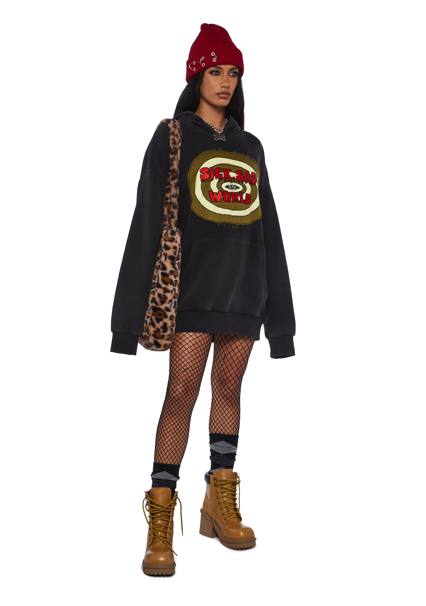 Warped Television Oversized Hoodie - Image 2