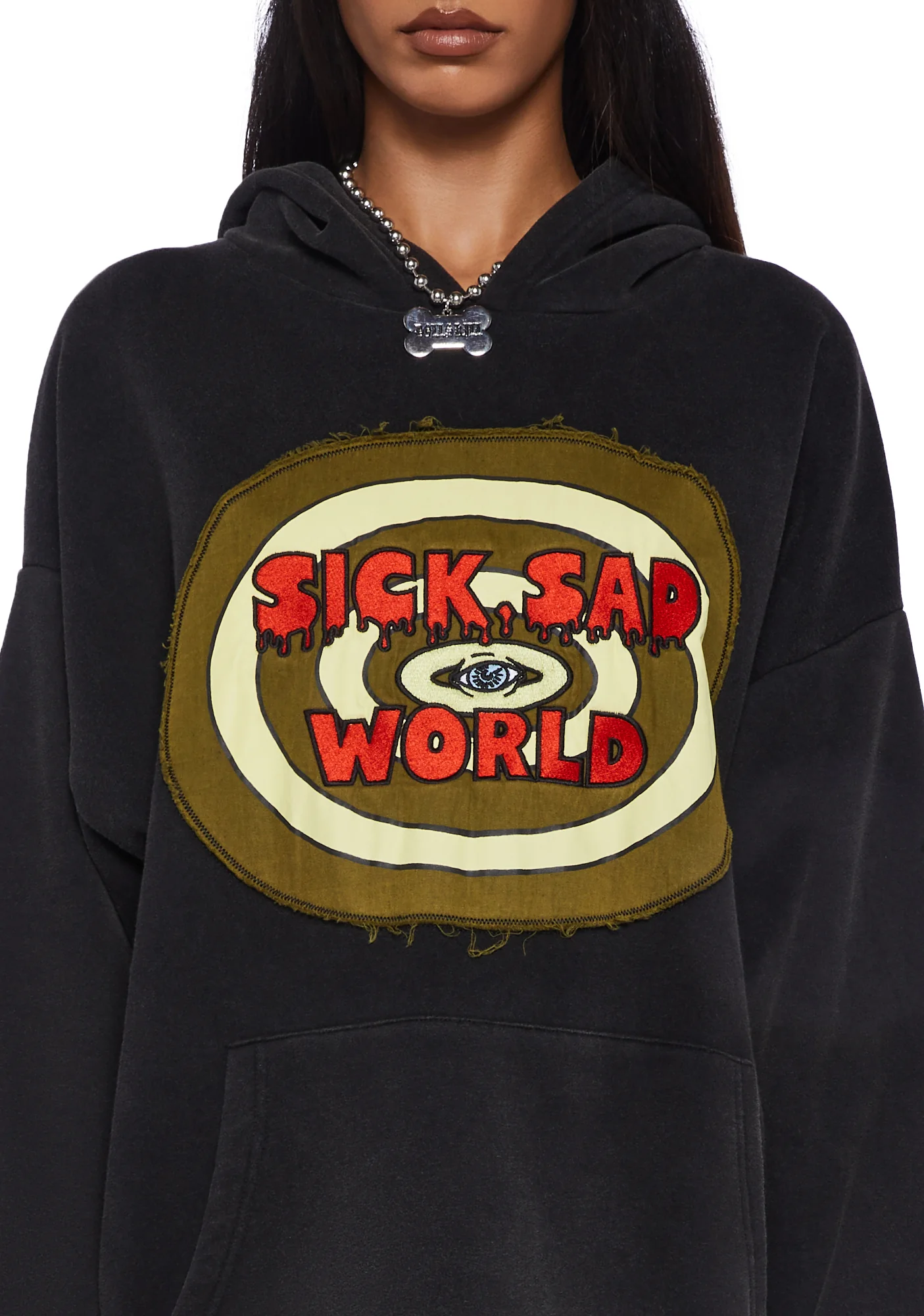 Warped Television Oversized Hoodie - Image 5