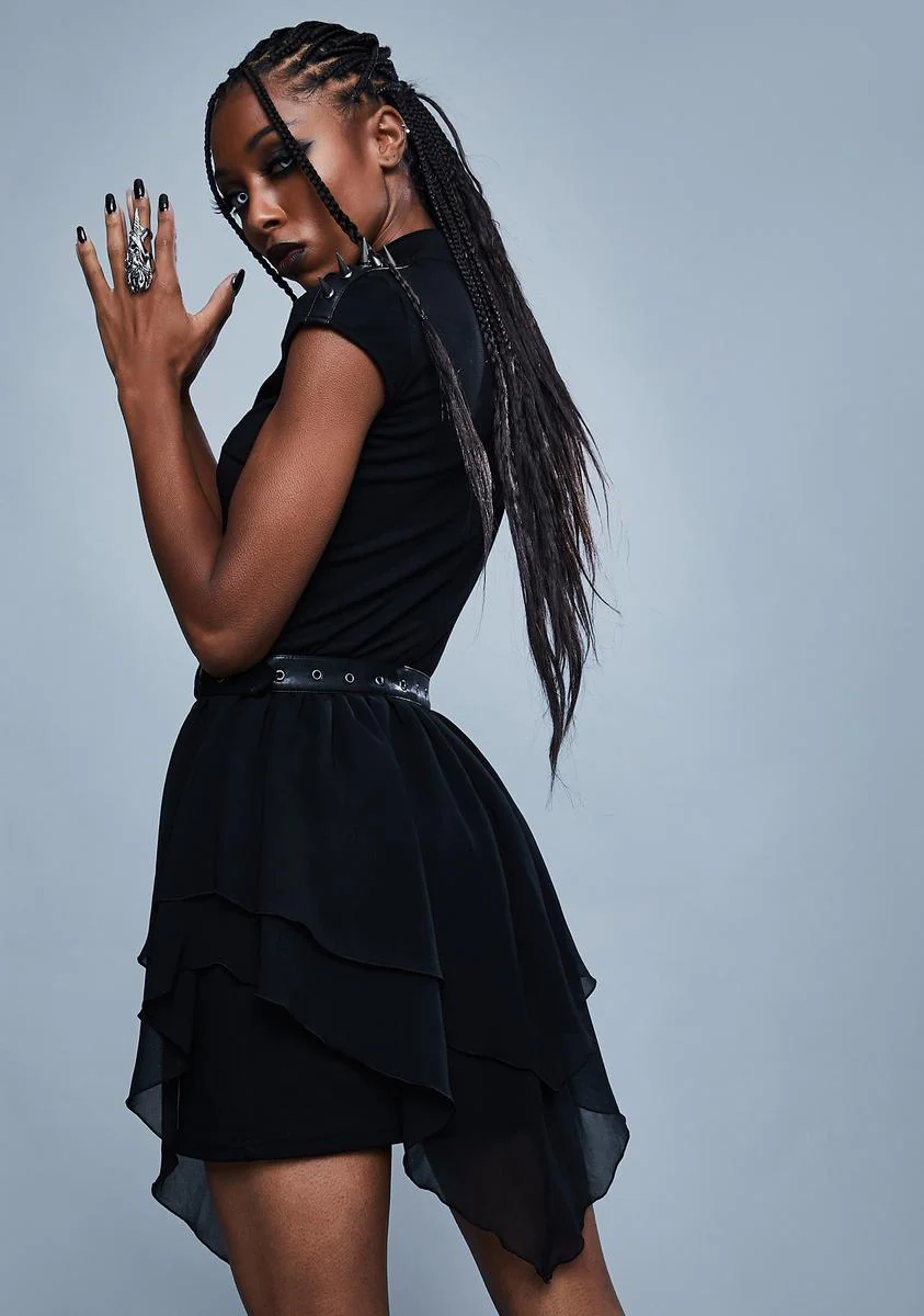 Warrior Spirit Spiked Mini Dress - Image 4