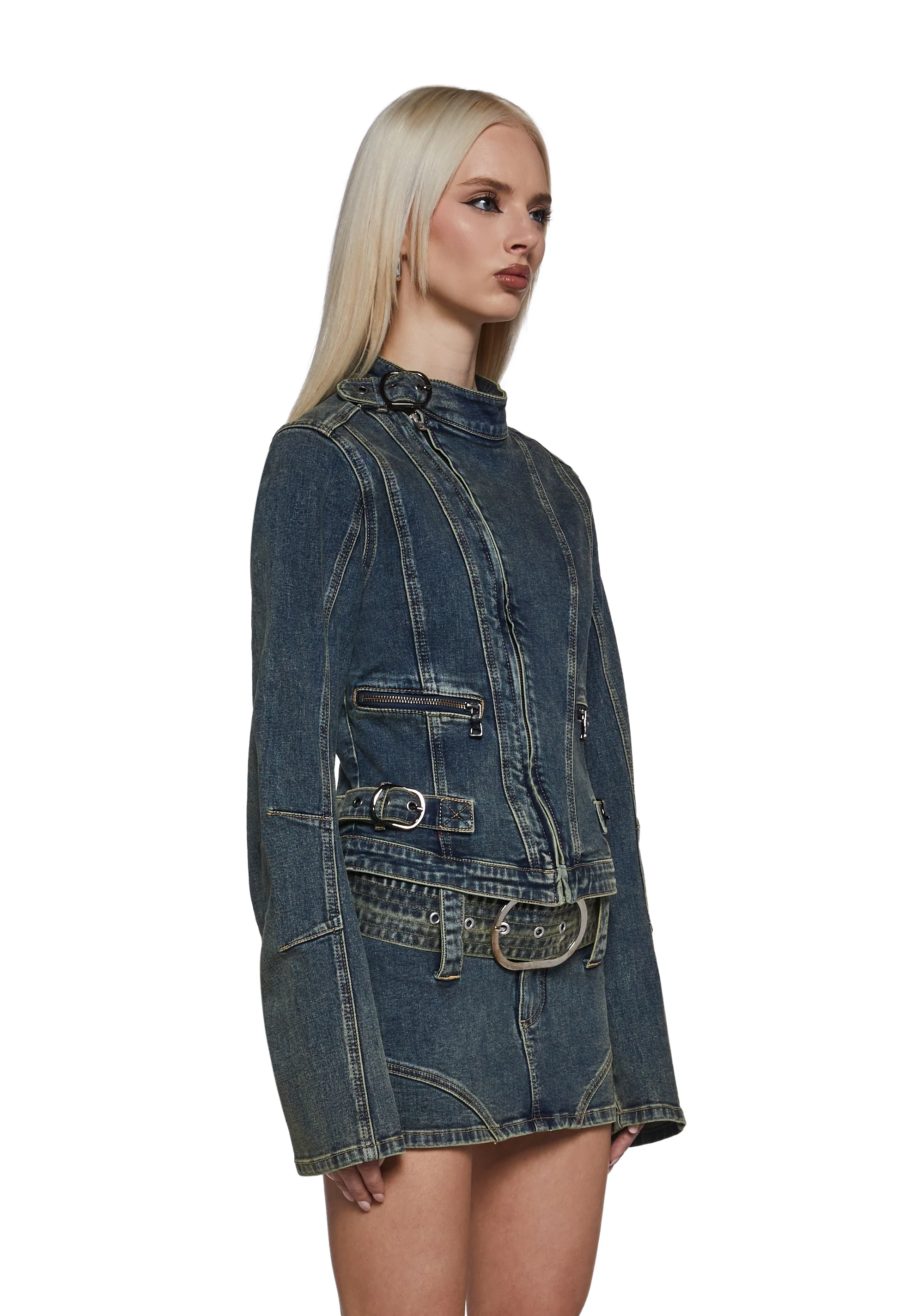 Kenzie Asymmetrical Moto Jacket - Image 3