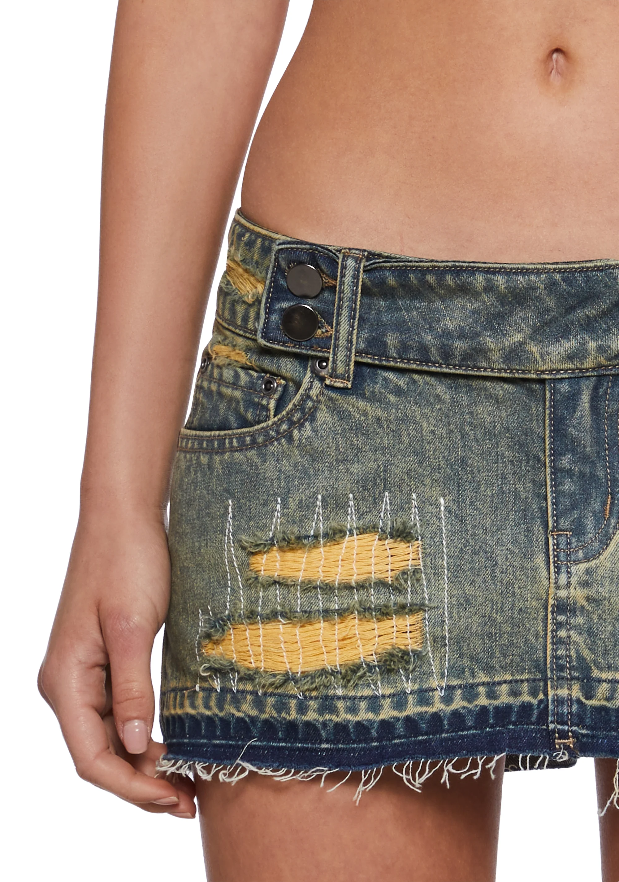 Aggro Vibes Washed Denim Skirt - Image 5