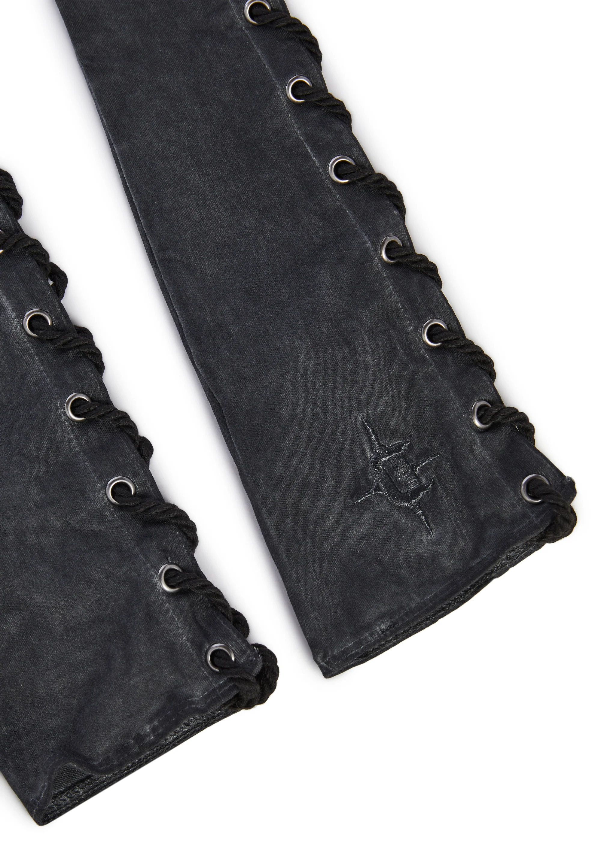Washed Lace-Up Gloves - Image 8