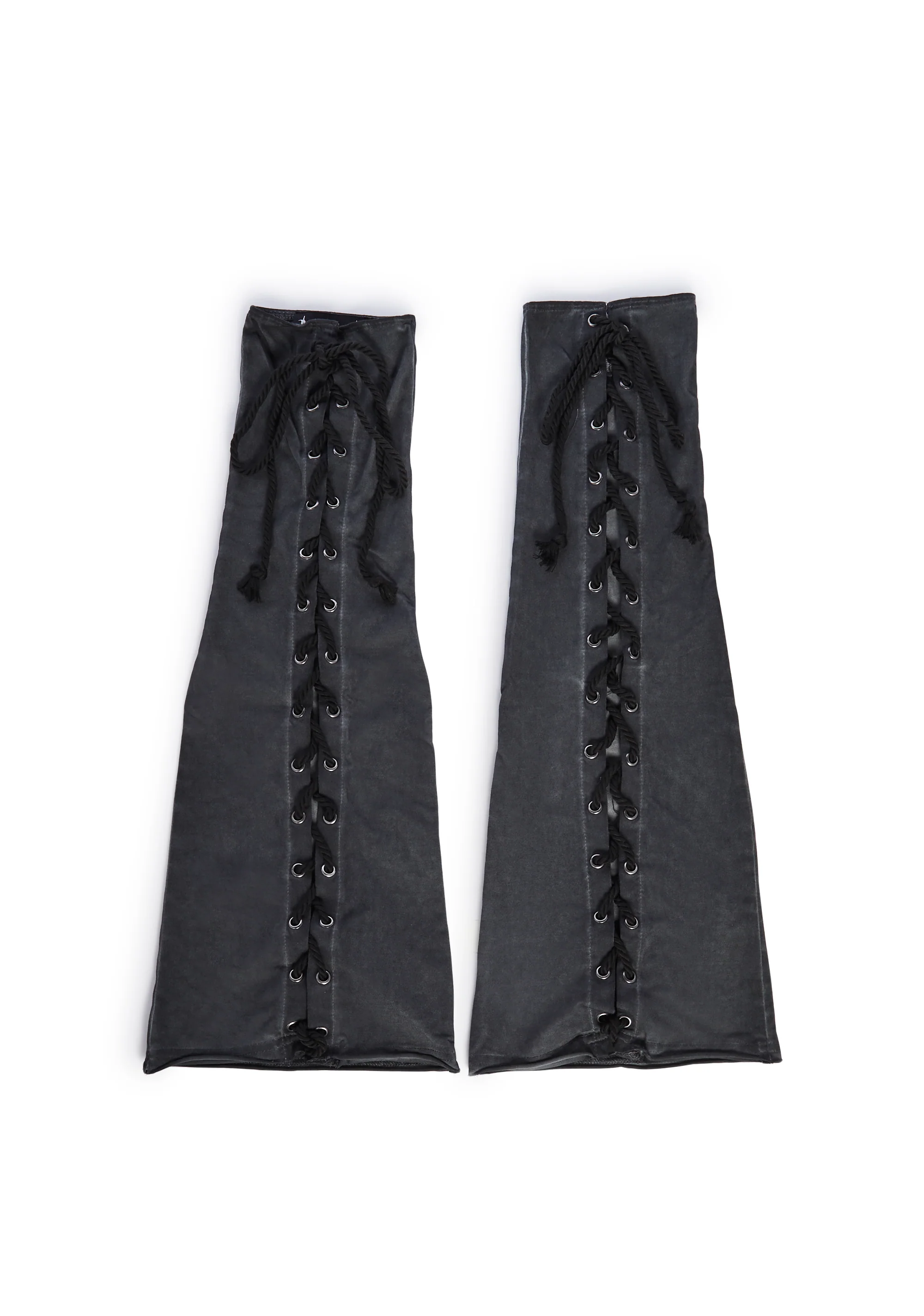Washed Lace-Up Stockings - Image 6