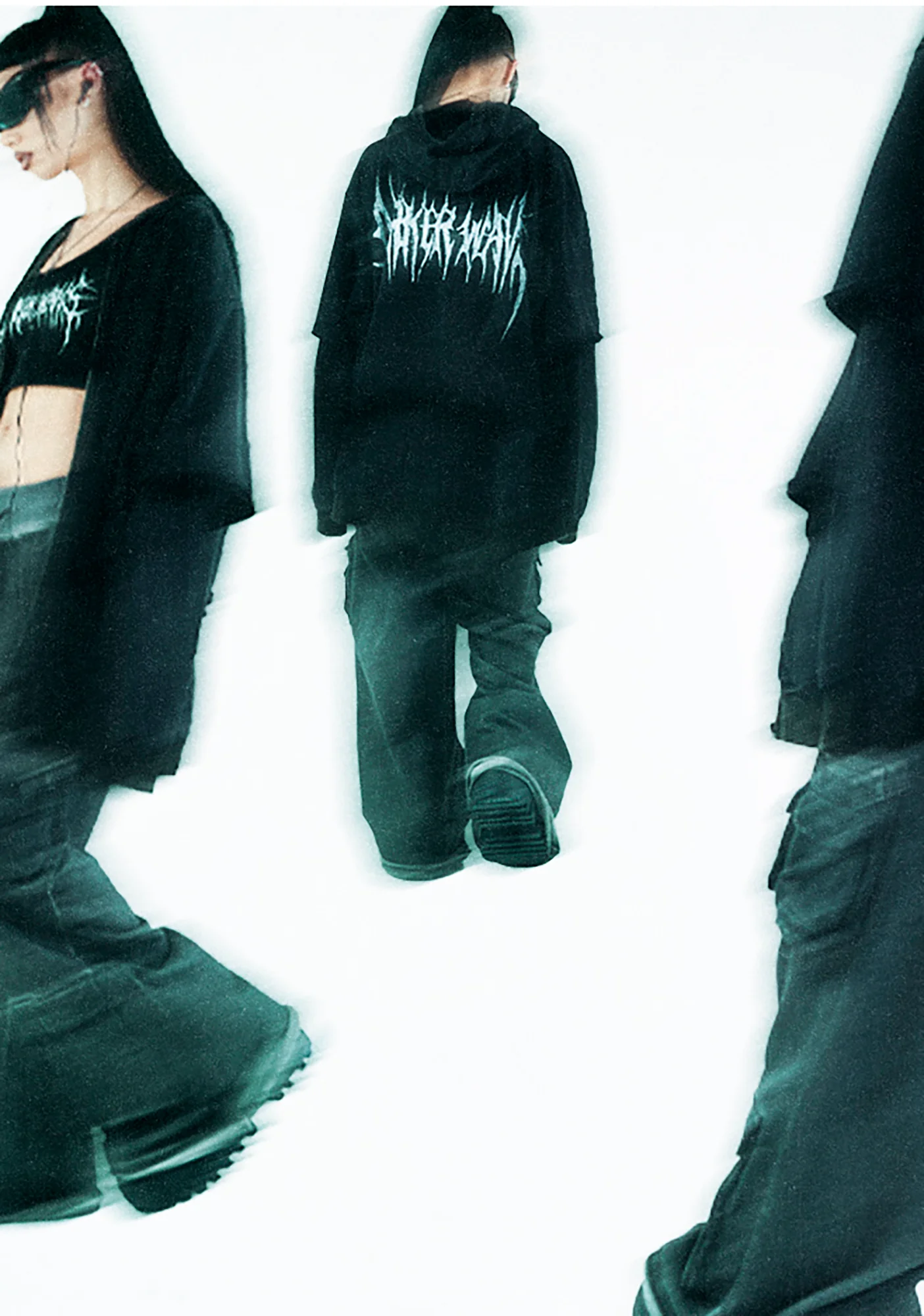 Crossfade Washed Zip-Up Hoodie - Black - Image 7
