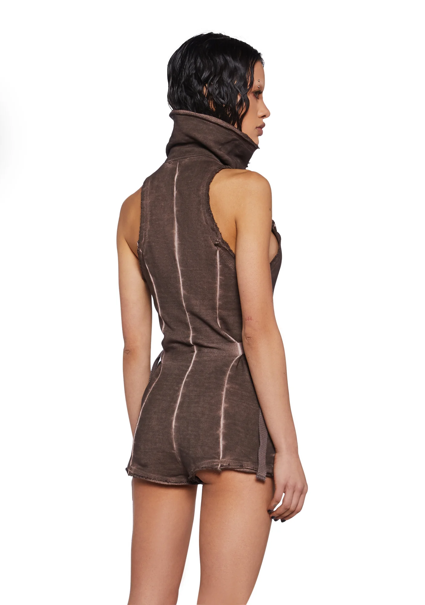Crossfade Sleeveless Romper - Brown - Image 4