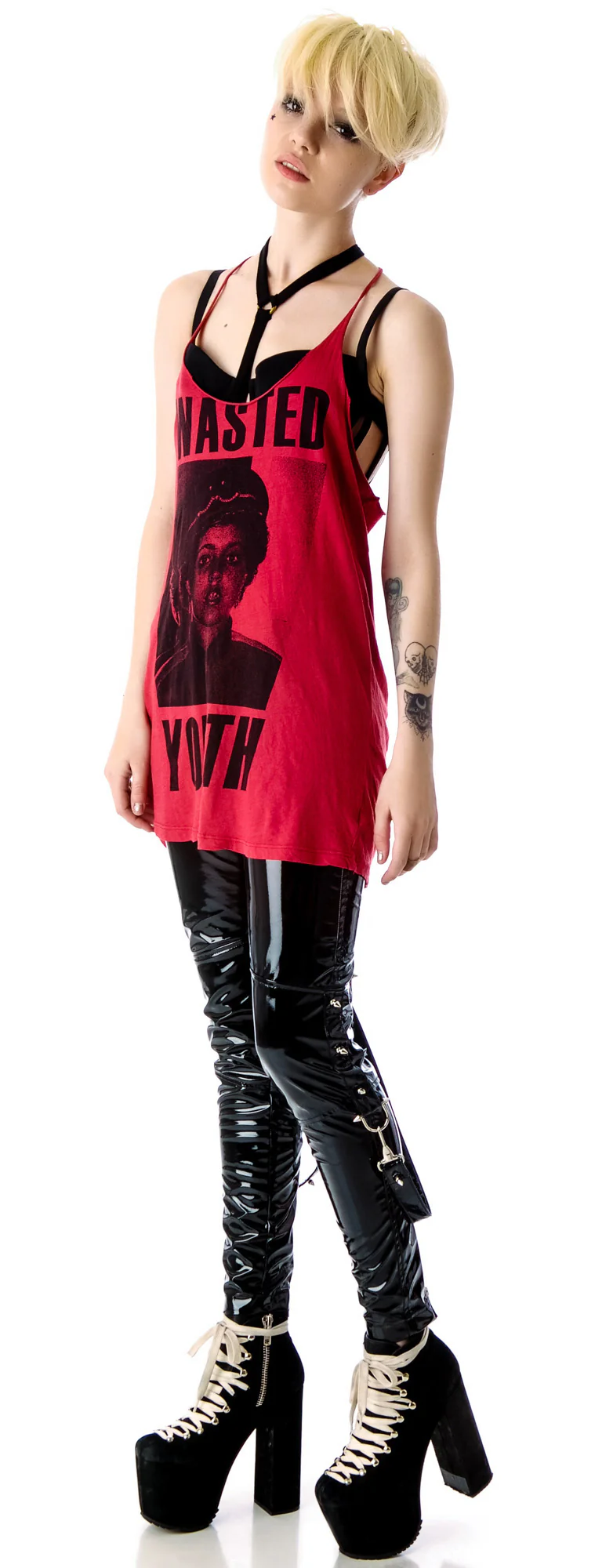 Wasted Youth Tie Back Tank - Image 4