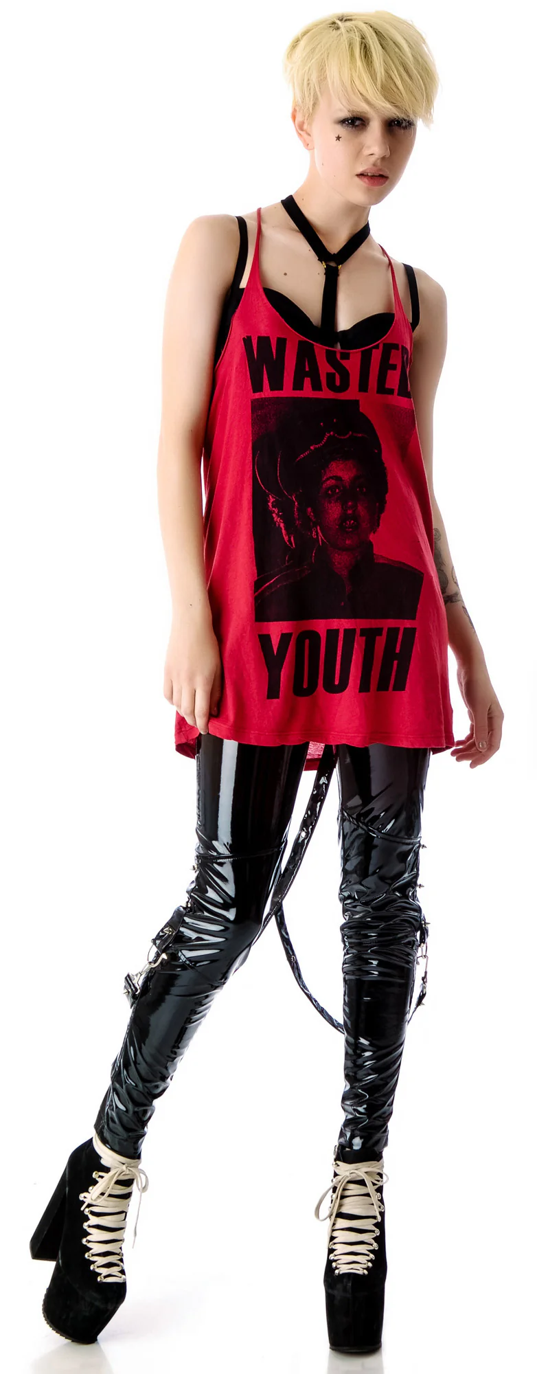 Wasted Youth Tie Back Tank - Image 5