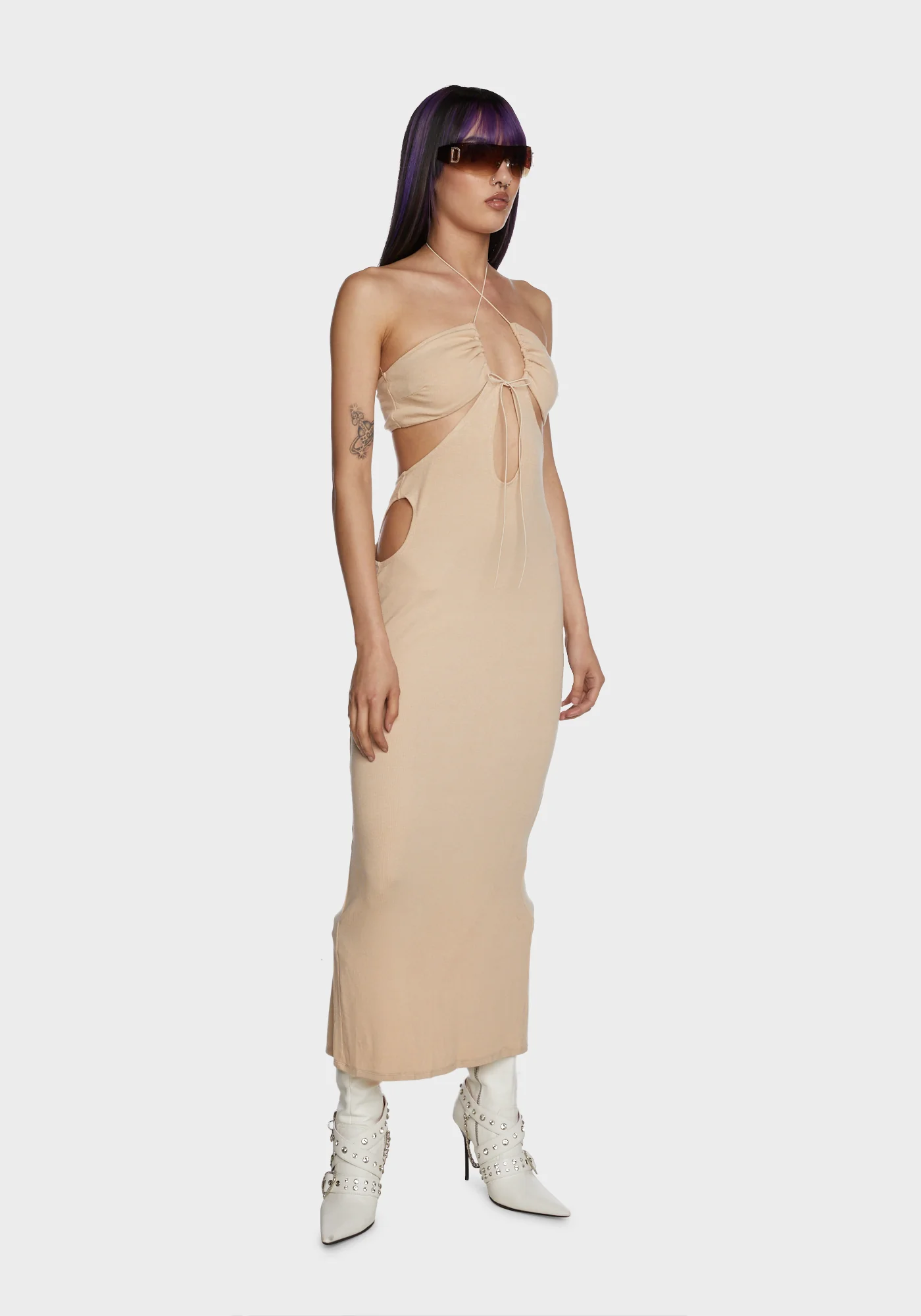 Wasting Time Maxi Dress - Light Brown - Image 3