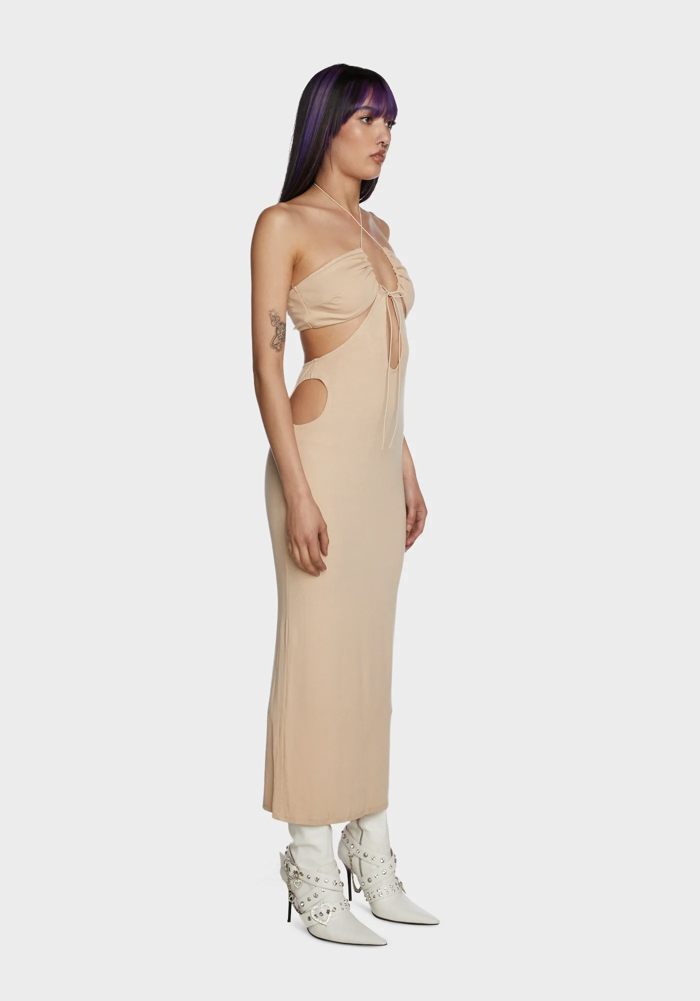 Wasting Time Maxi Dress - Light Brown - Image 5