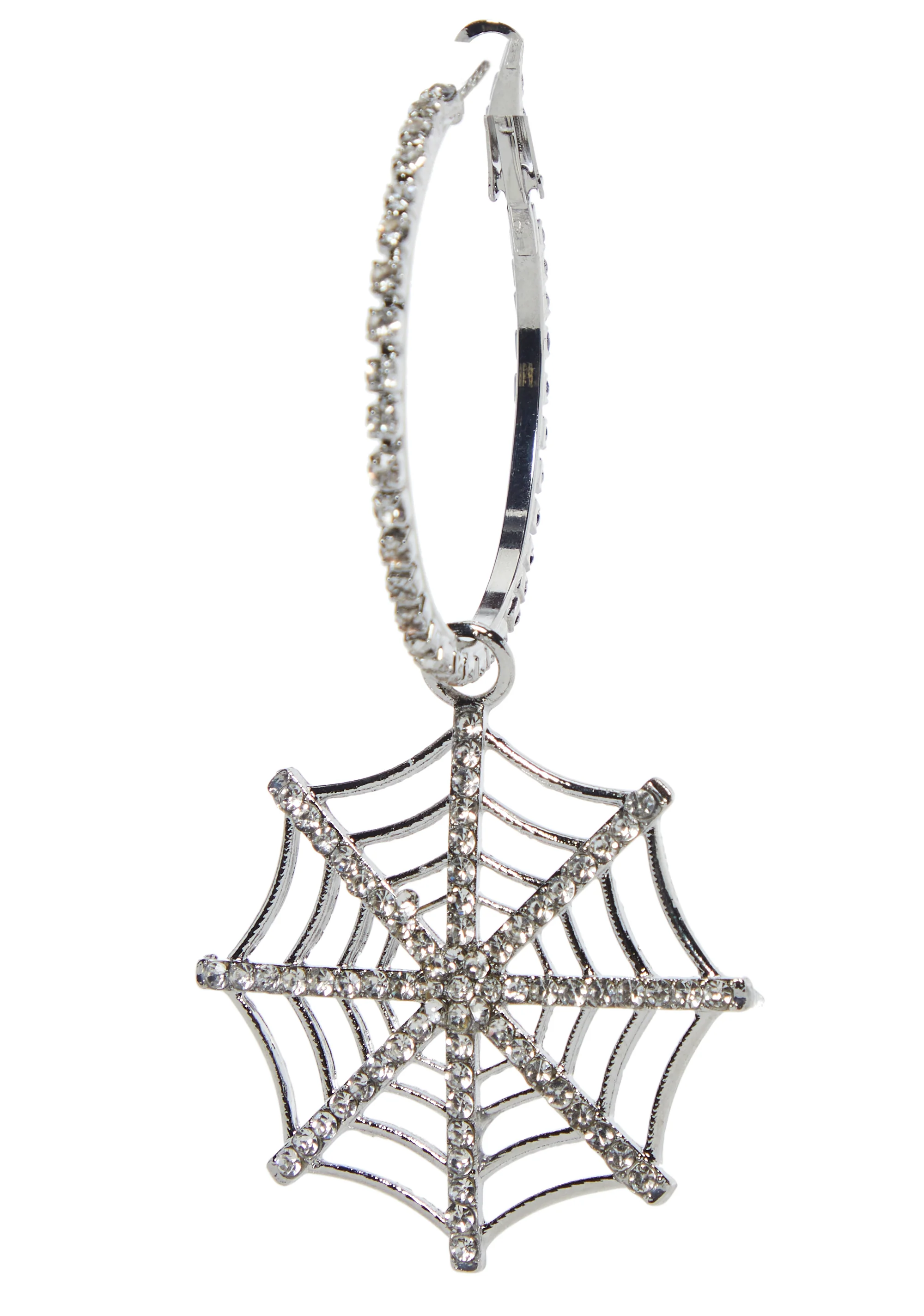 Web Of Glitz Hoop Earrings - Image 2