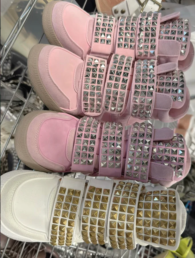 Ambient Wedge Sneakers With Studs - Pink - Image 2