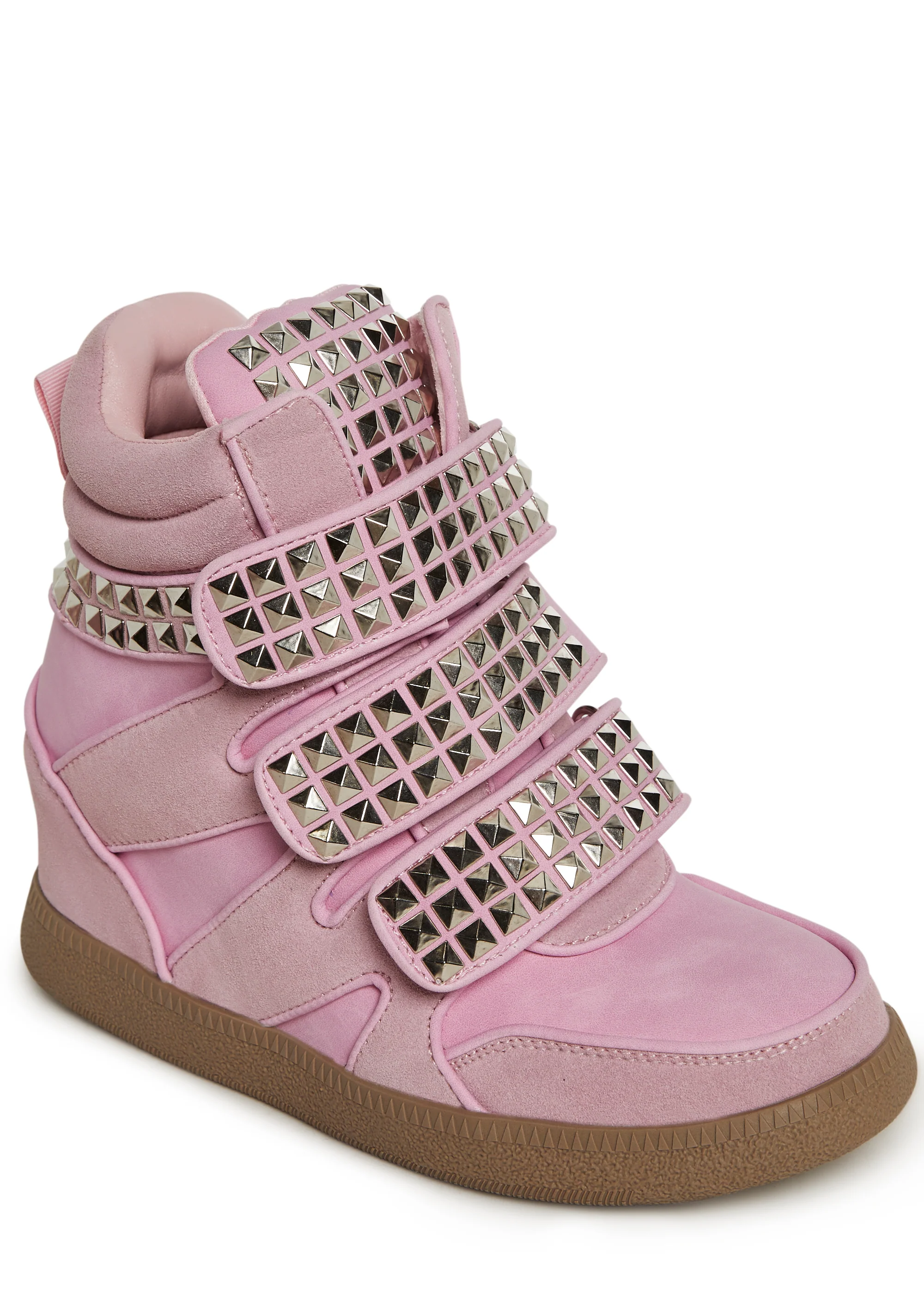 Ambient Wedge Sneakers With Studs - Pink - Image 4