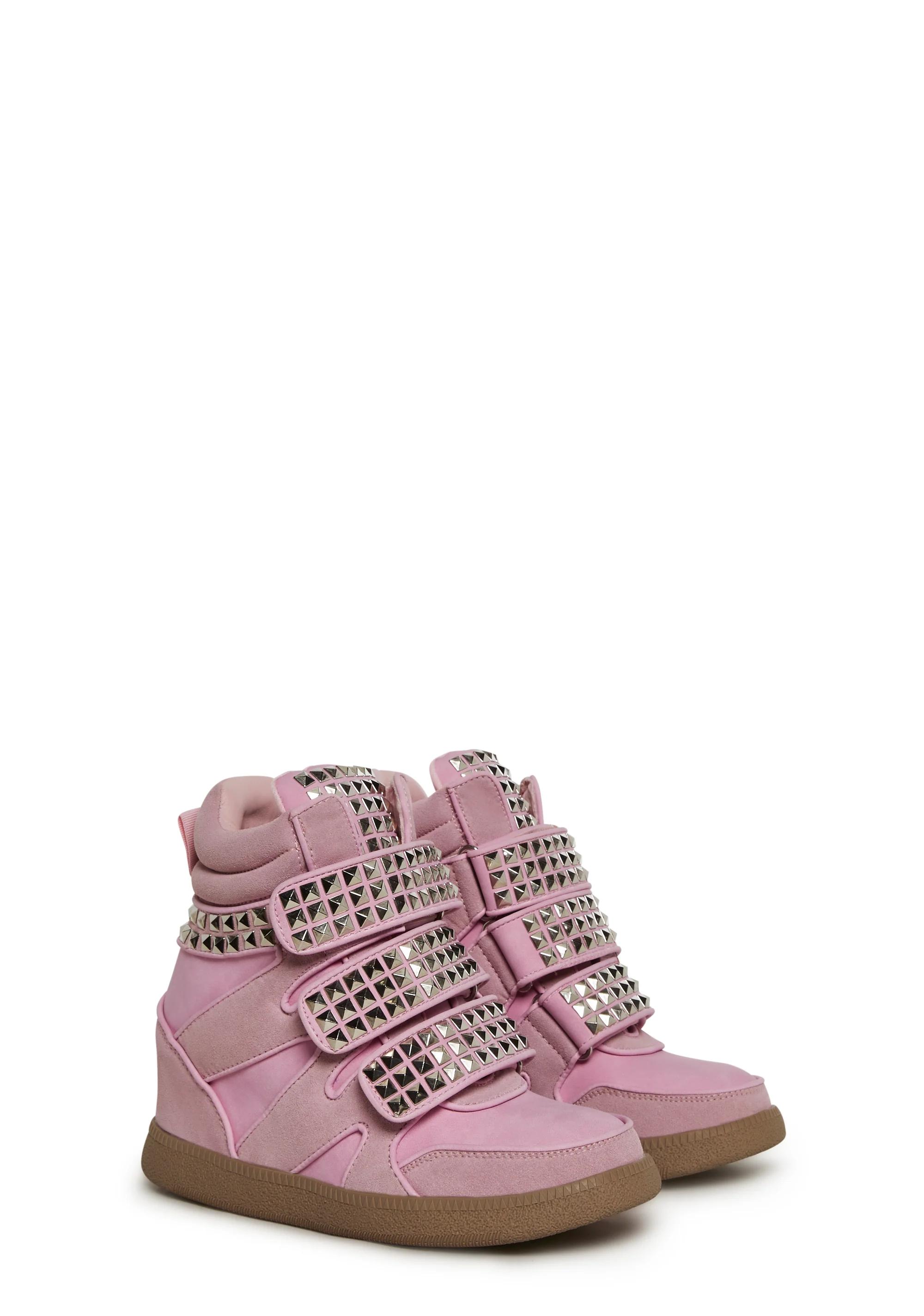Ambient Wedge Sneakers With Studs - Pink - Image 5