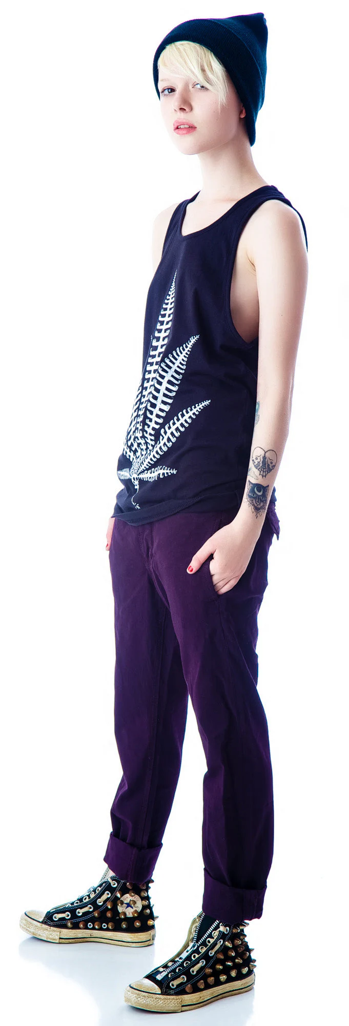 Weed Bone Tank Top - White - Image 4