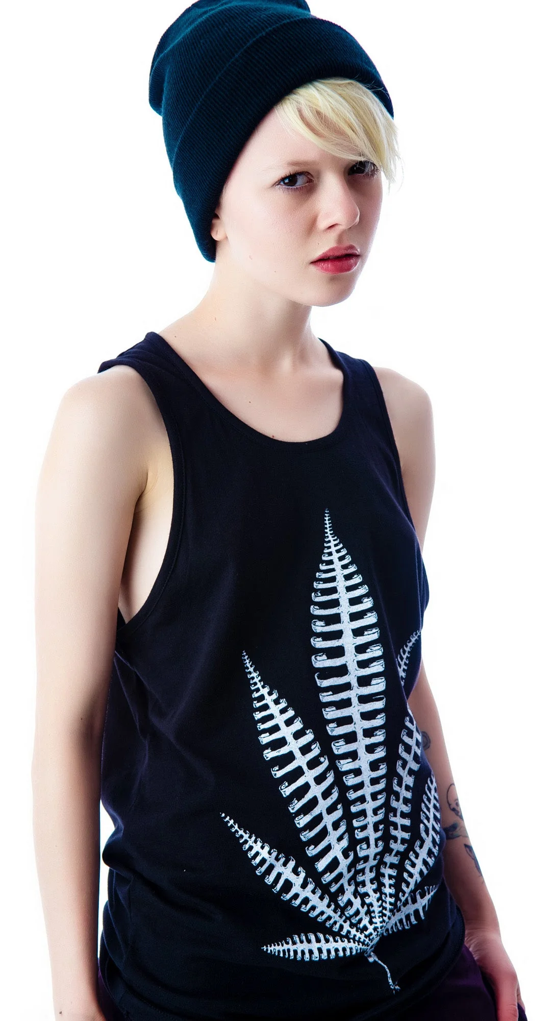 Weed Bone Tank Top - White - Image 5