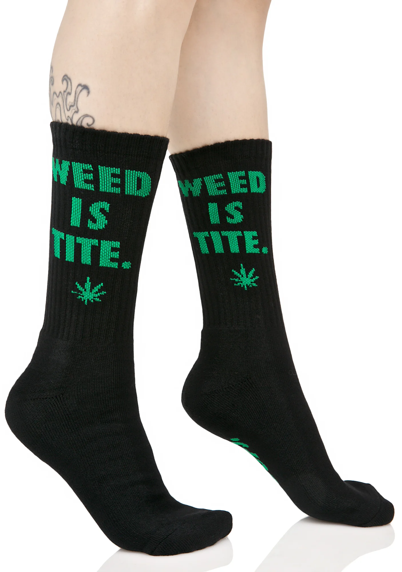 Weed Is Tite Crew Sock - Image 3