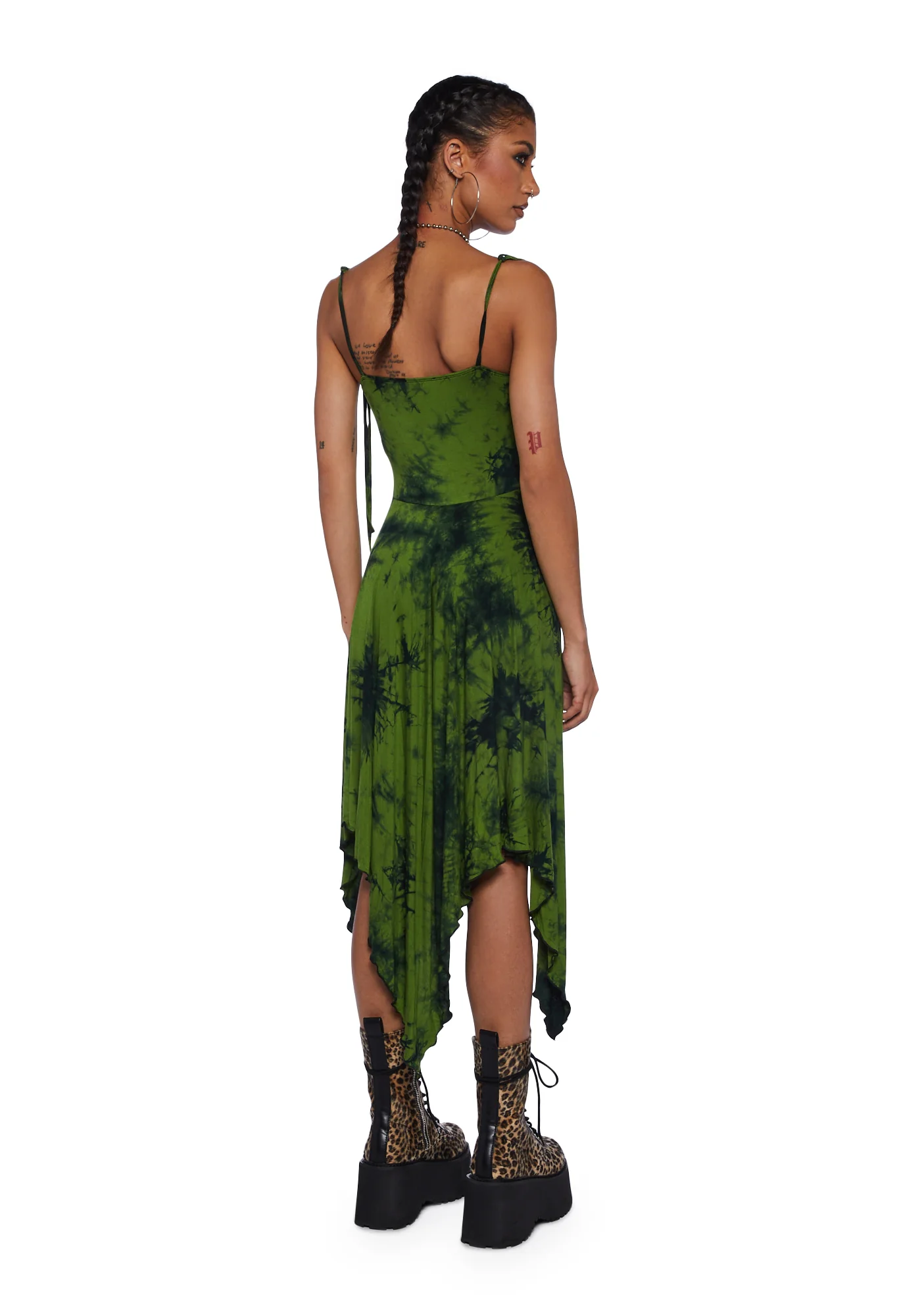 Wherever You Wander Midi Dress - Green - Image 4
