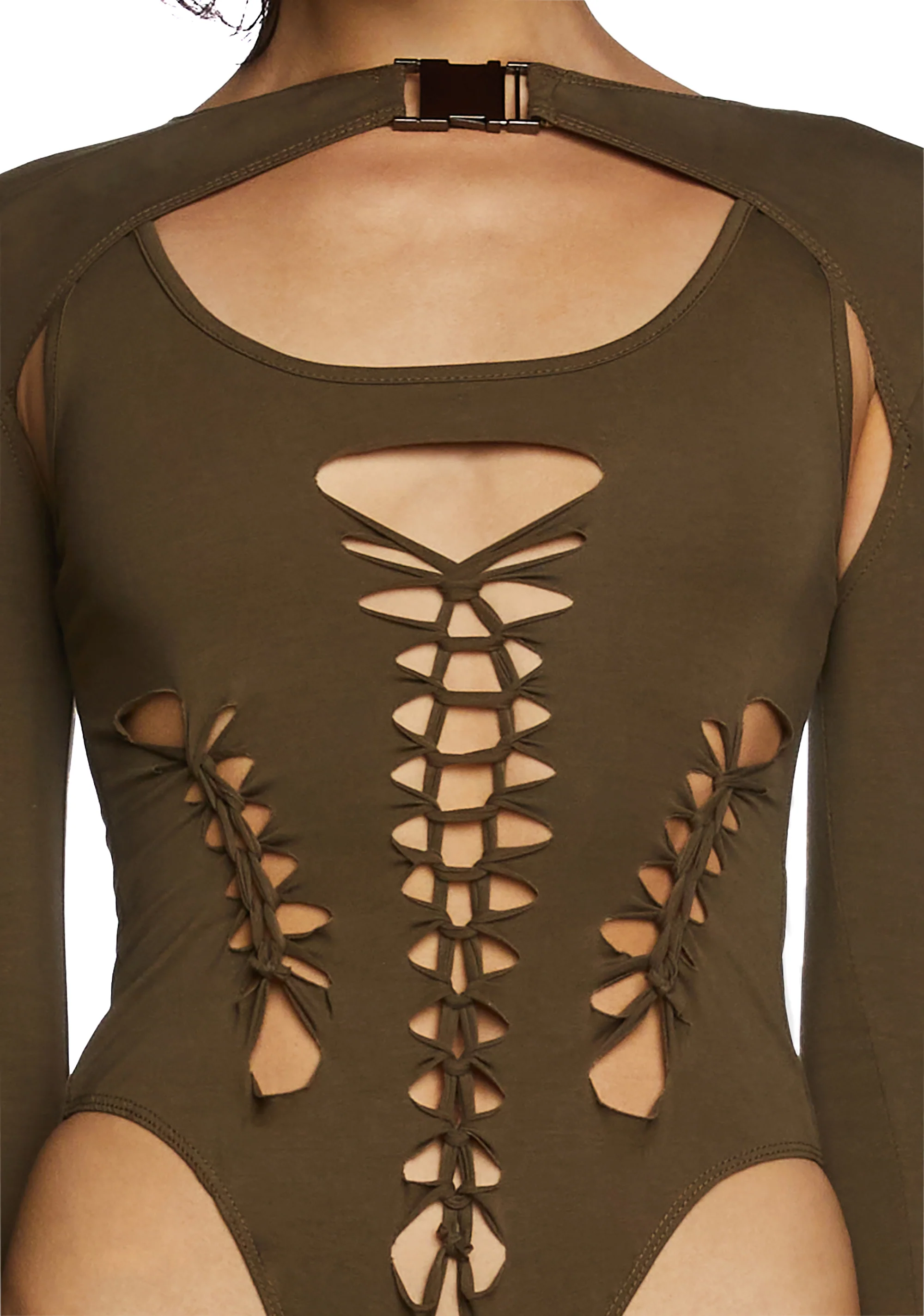 While I'm Young Bodysuit And Shrug Set - Olive - Image 5