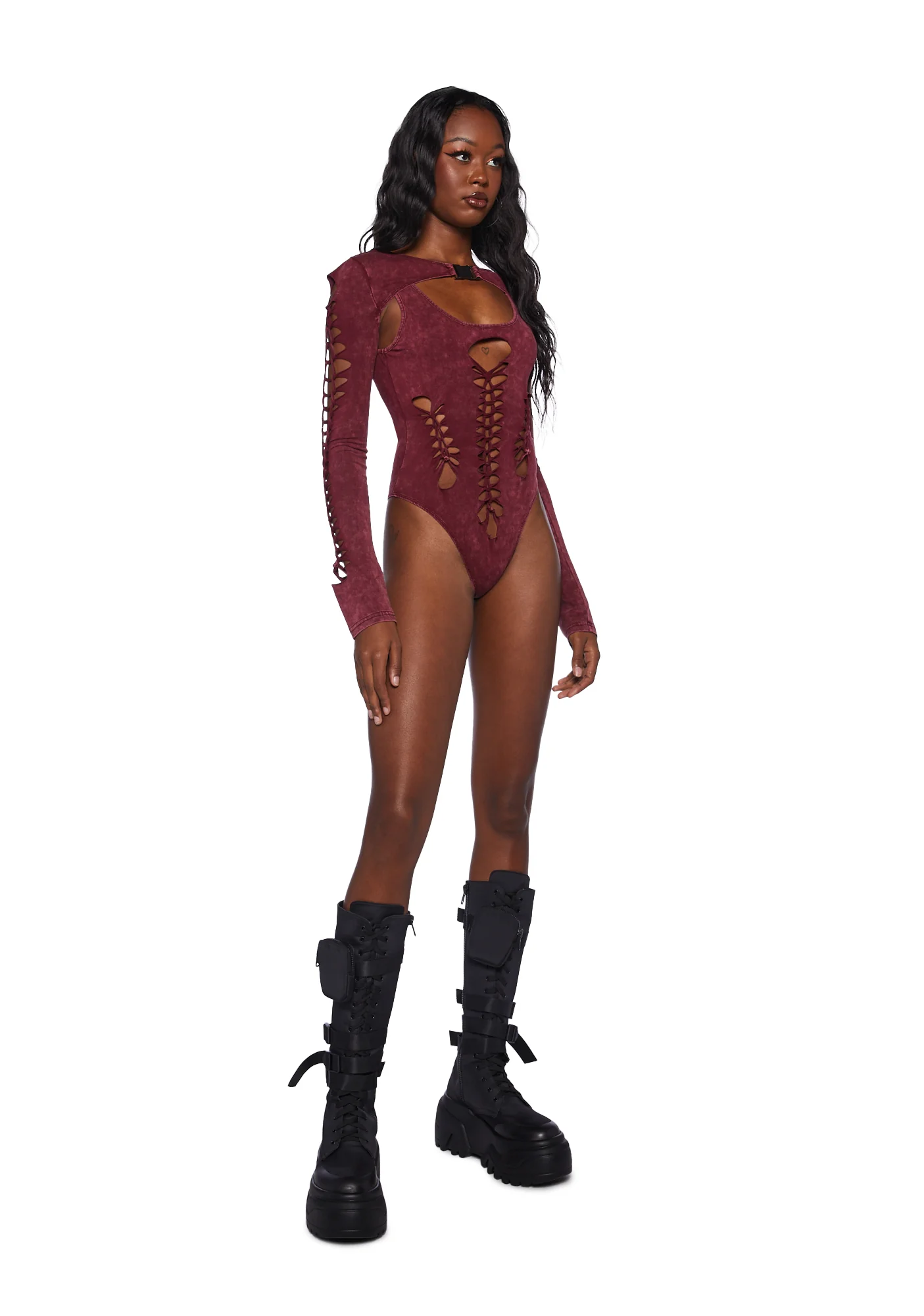 While I'm Young Bodysuit And Shrug Set- Red - Image 3