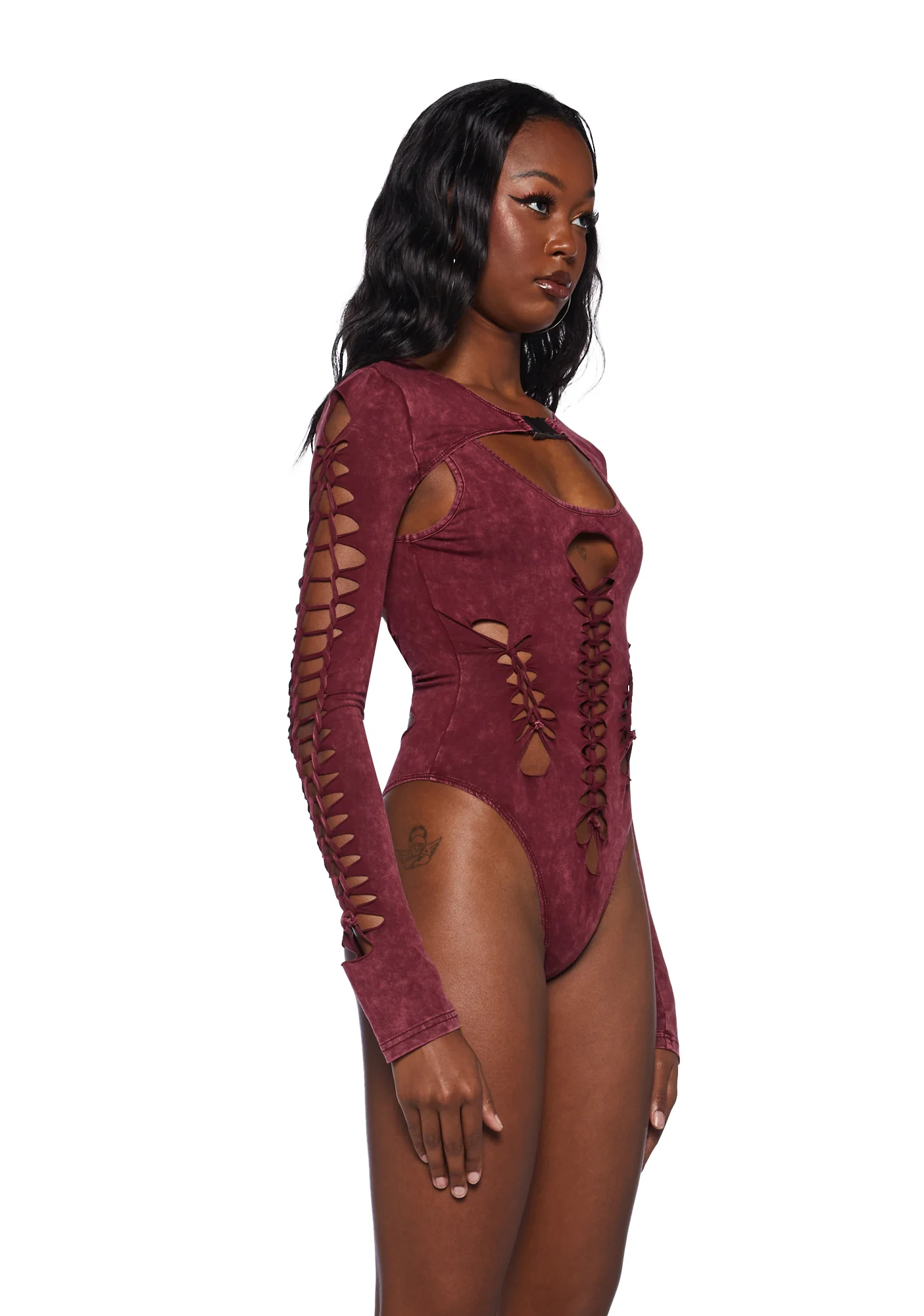 While I'm Young Bodysuit And Shrug Set- Red - Image 4