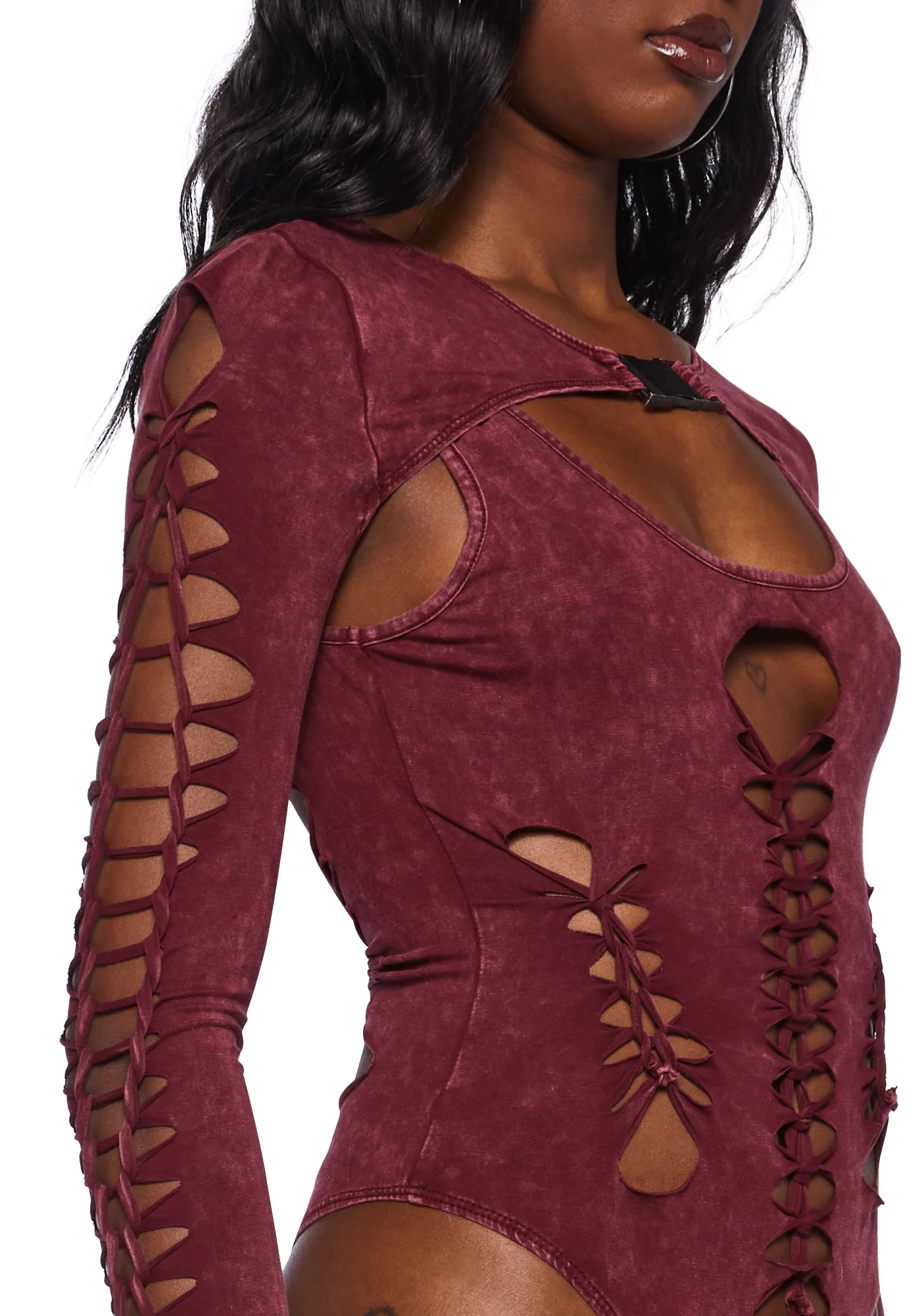 While I'm Young Bodysuit And Shrug Set- Red - Image 5