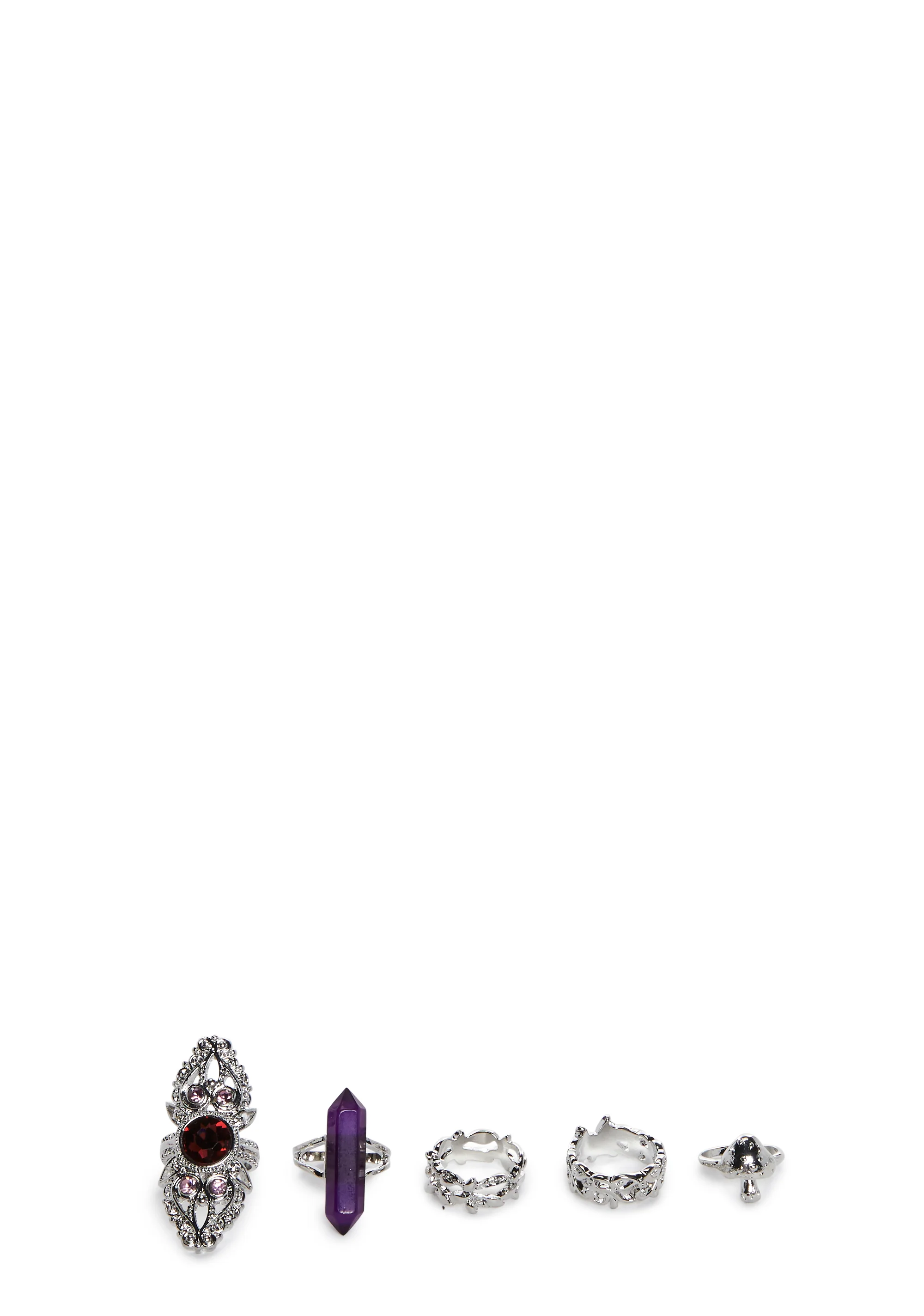 Whimsical Amethyst Ring Set - Image 3