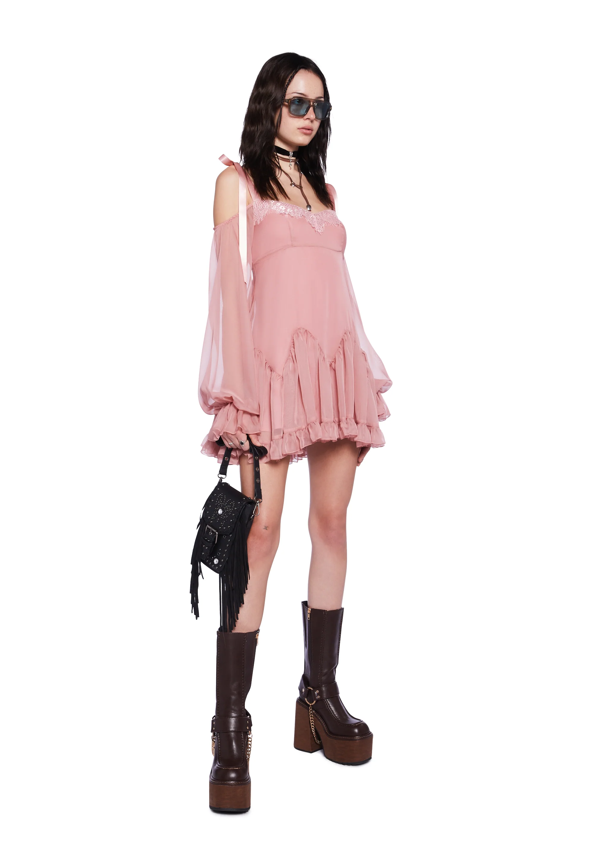 Whirlwind Radiance Mini Dress - Pink - Image 2