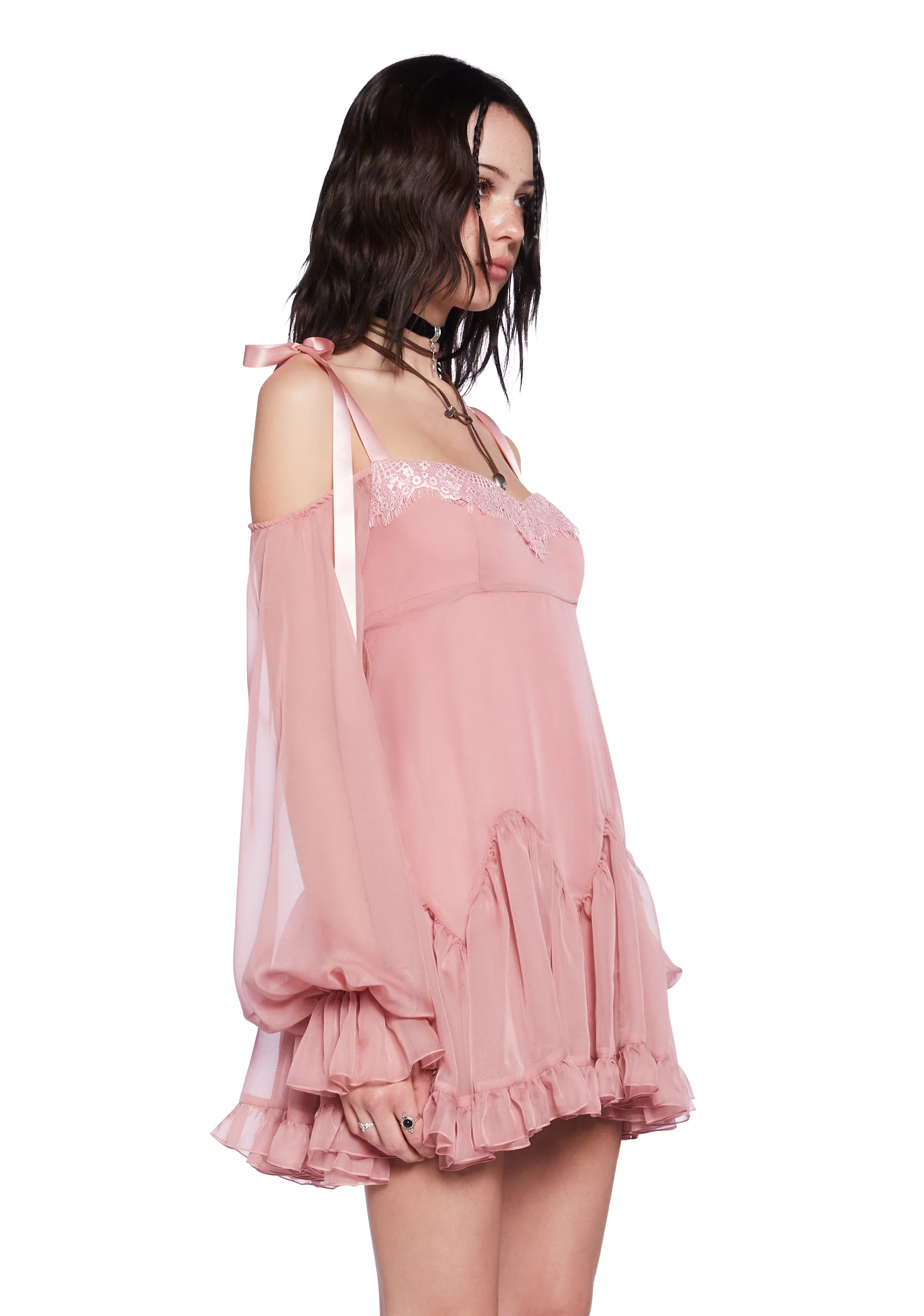 Whirlwind Radiance Mini Dress - Pink - Image 3