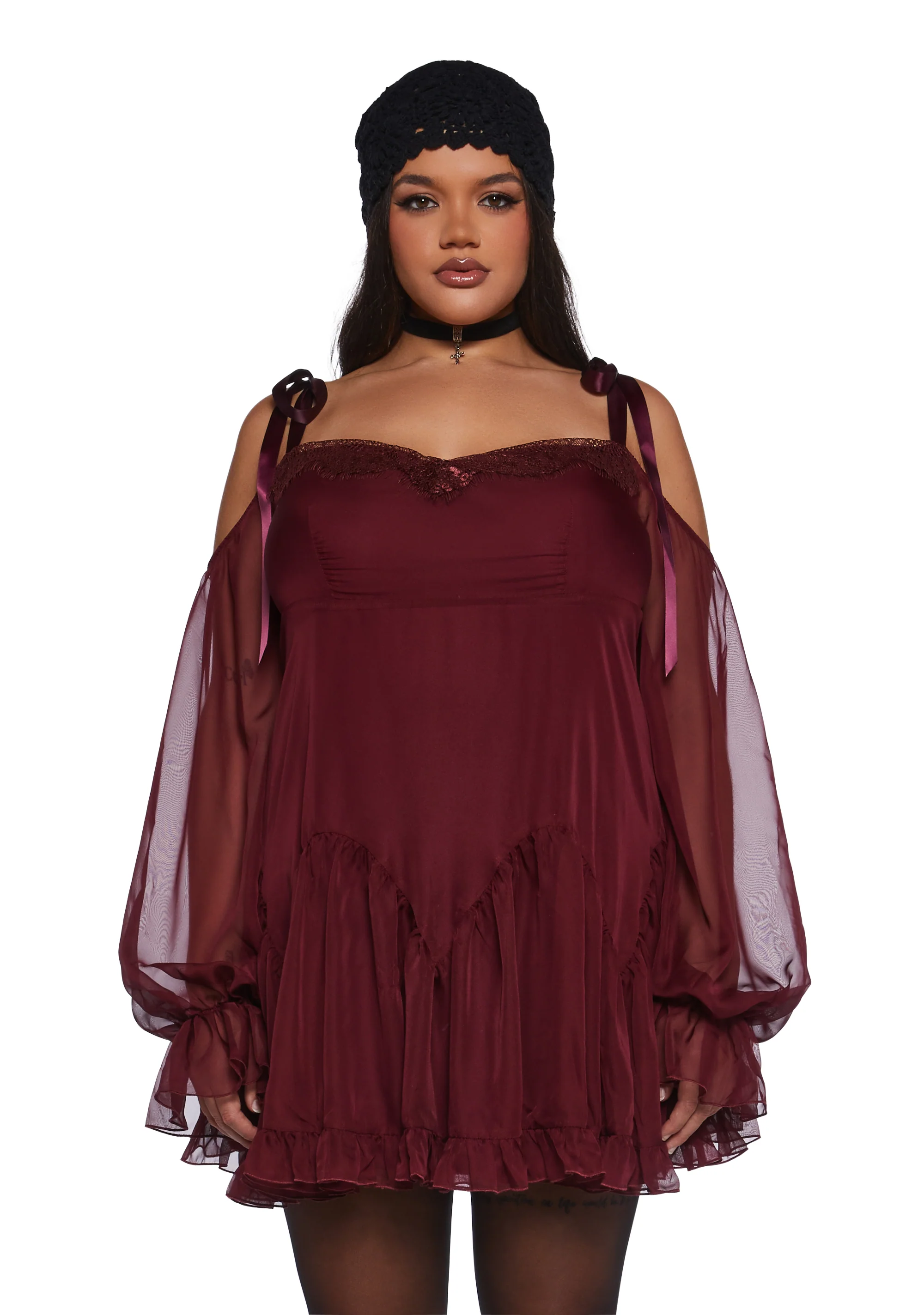 Whirlwind Radiance Mini Dress - Red - Image 2