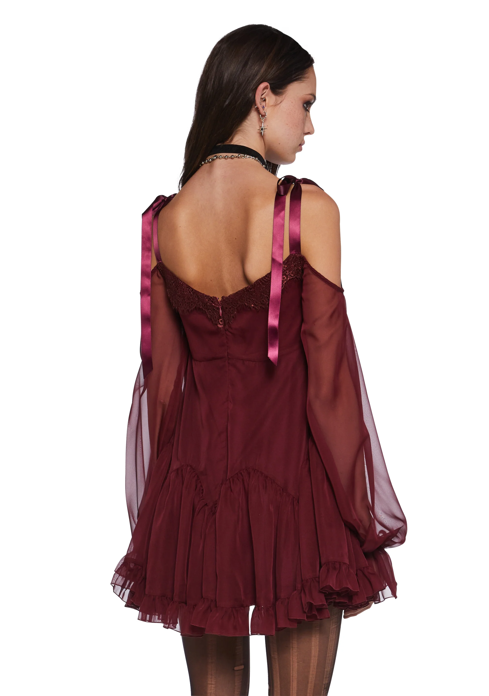 Whirlwind Radiance Mini Dress - Red - Image 5