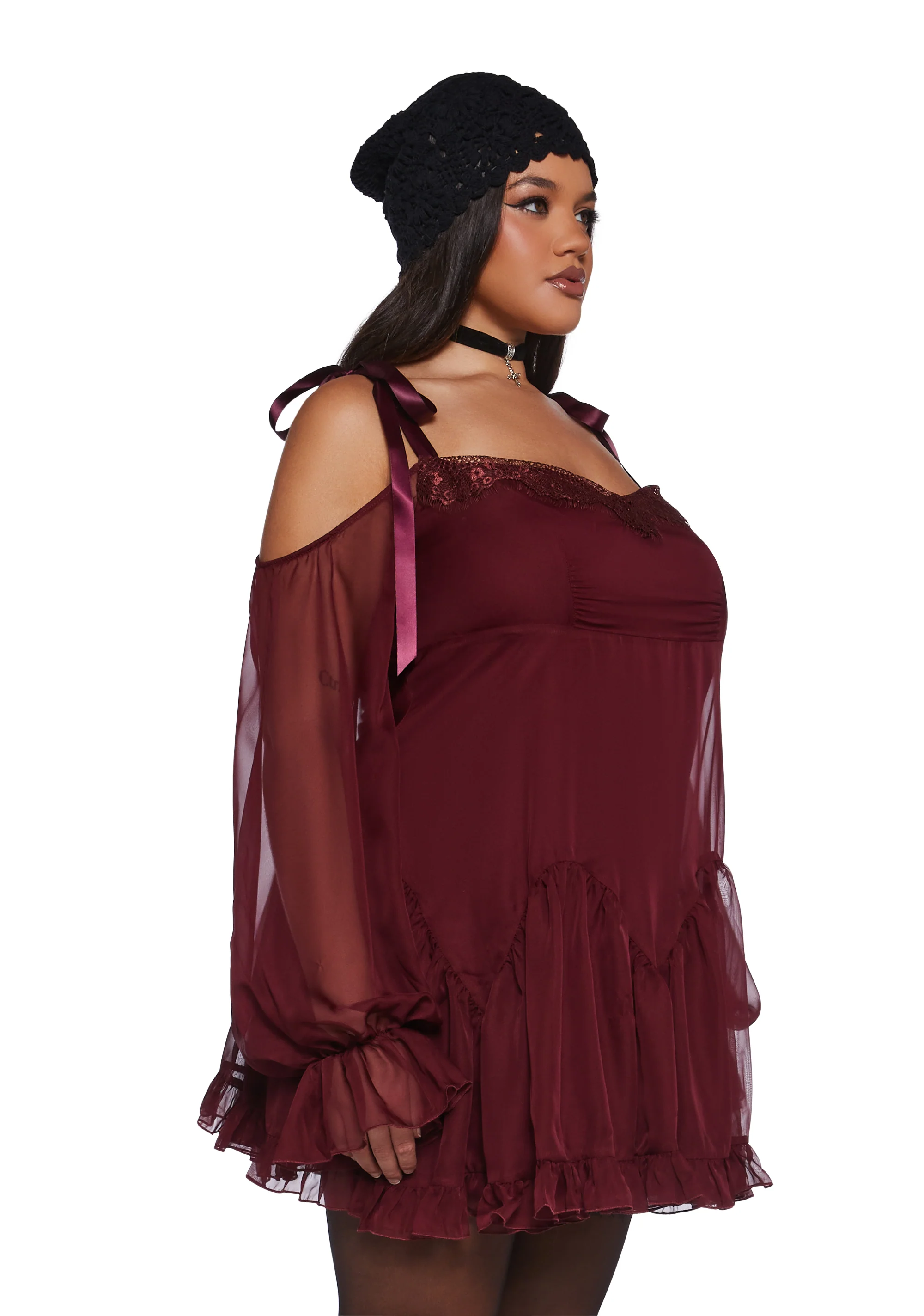 Whirlwind Radiance Mini Dress - Red - Image 9