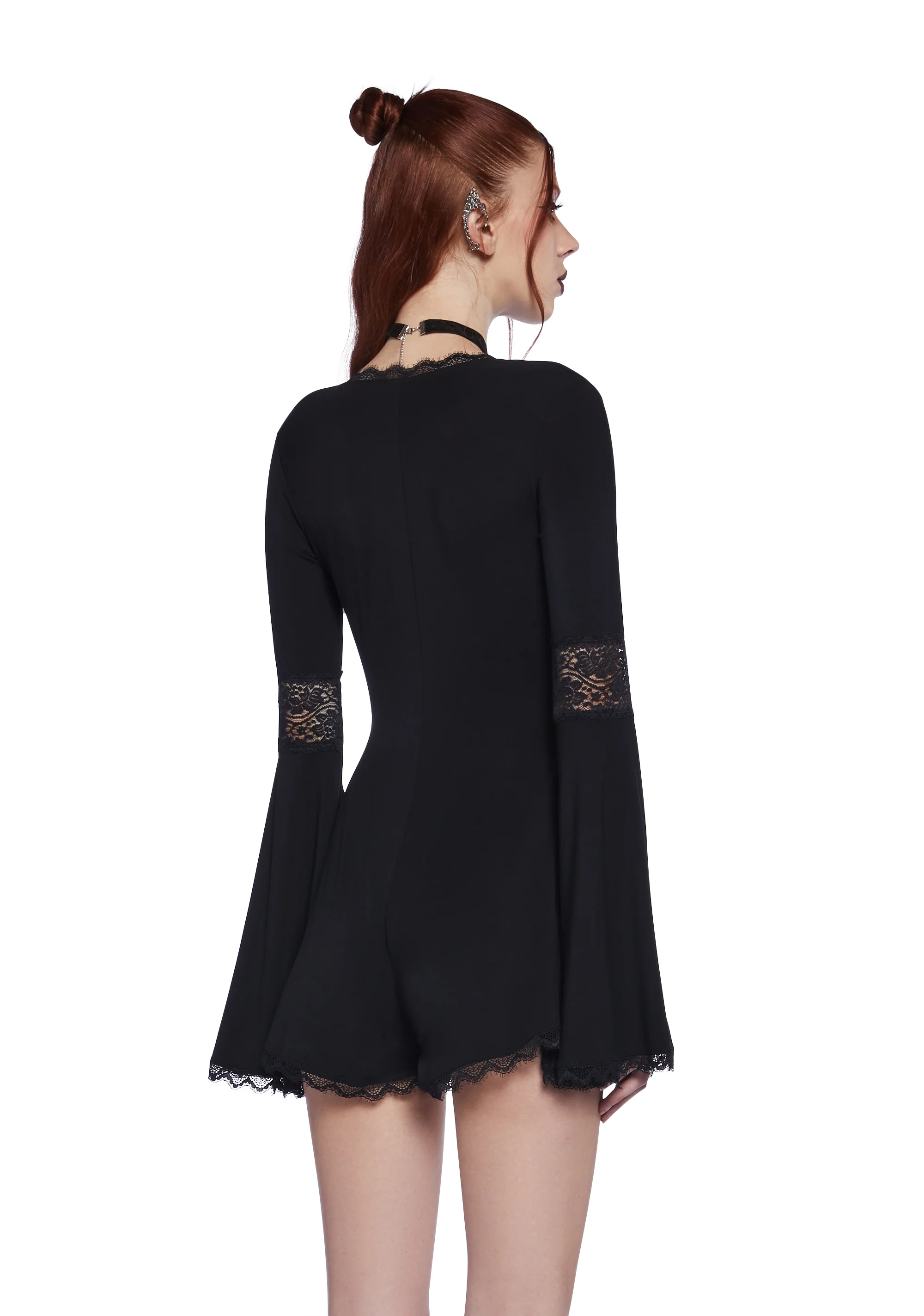 Whispering Wind Romper - Black - Image 4