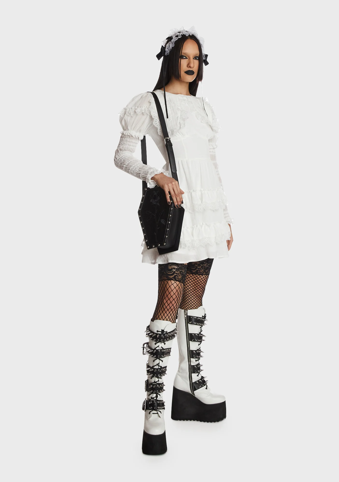 White Angel Frilly Dress - Image 3