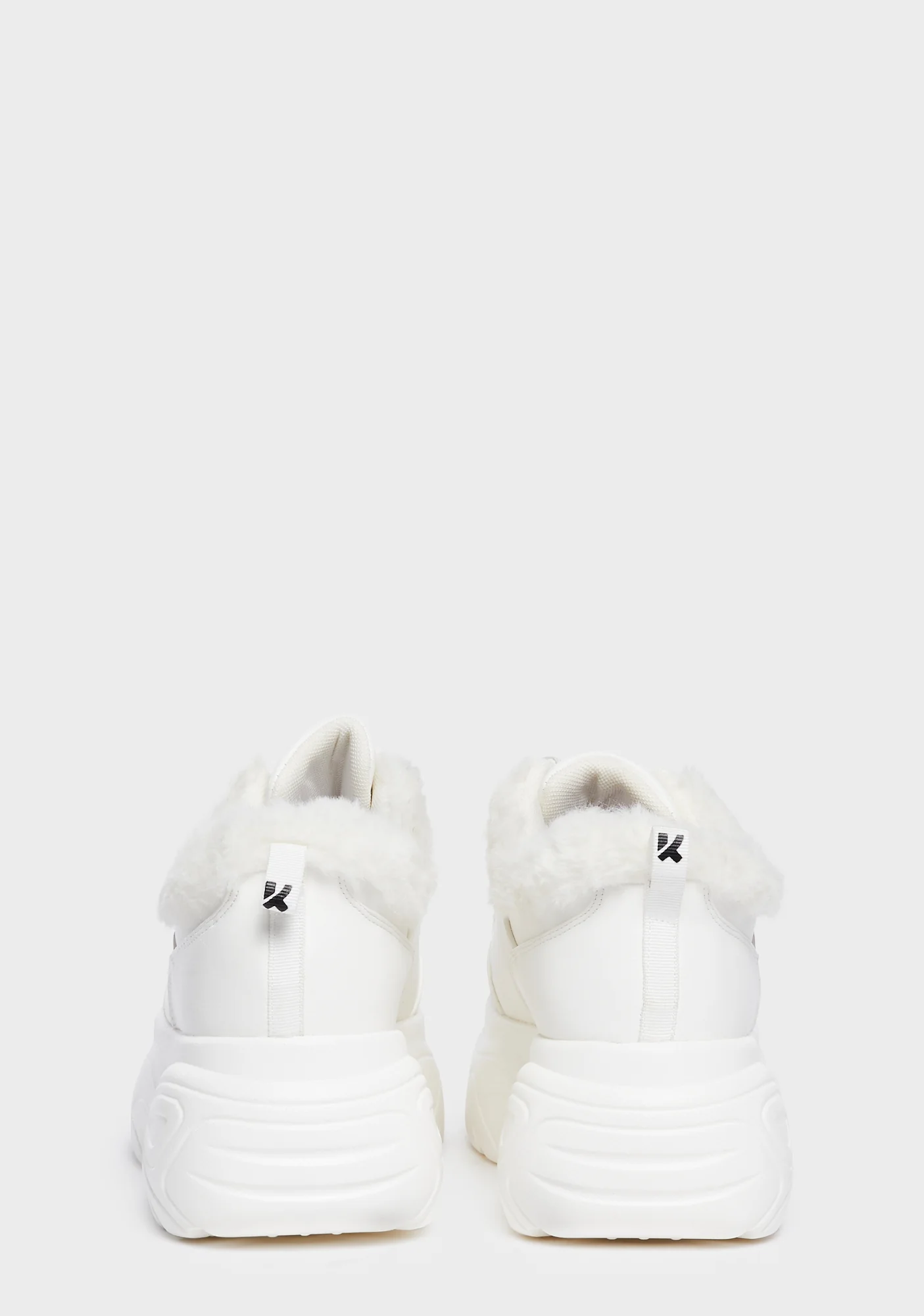 White Chunky Platform Sneakers - Image 4