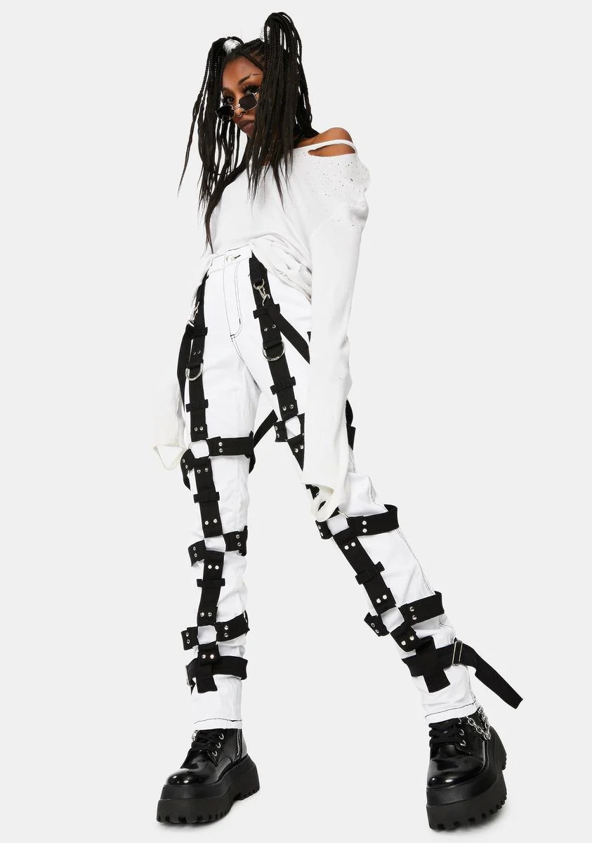 White Harness Pants - Image 3