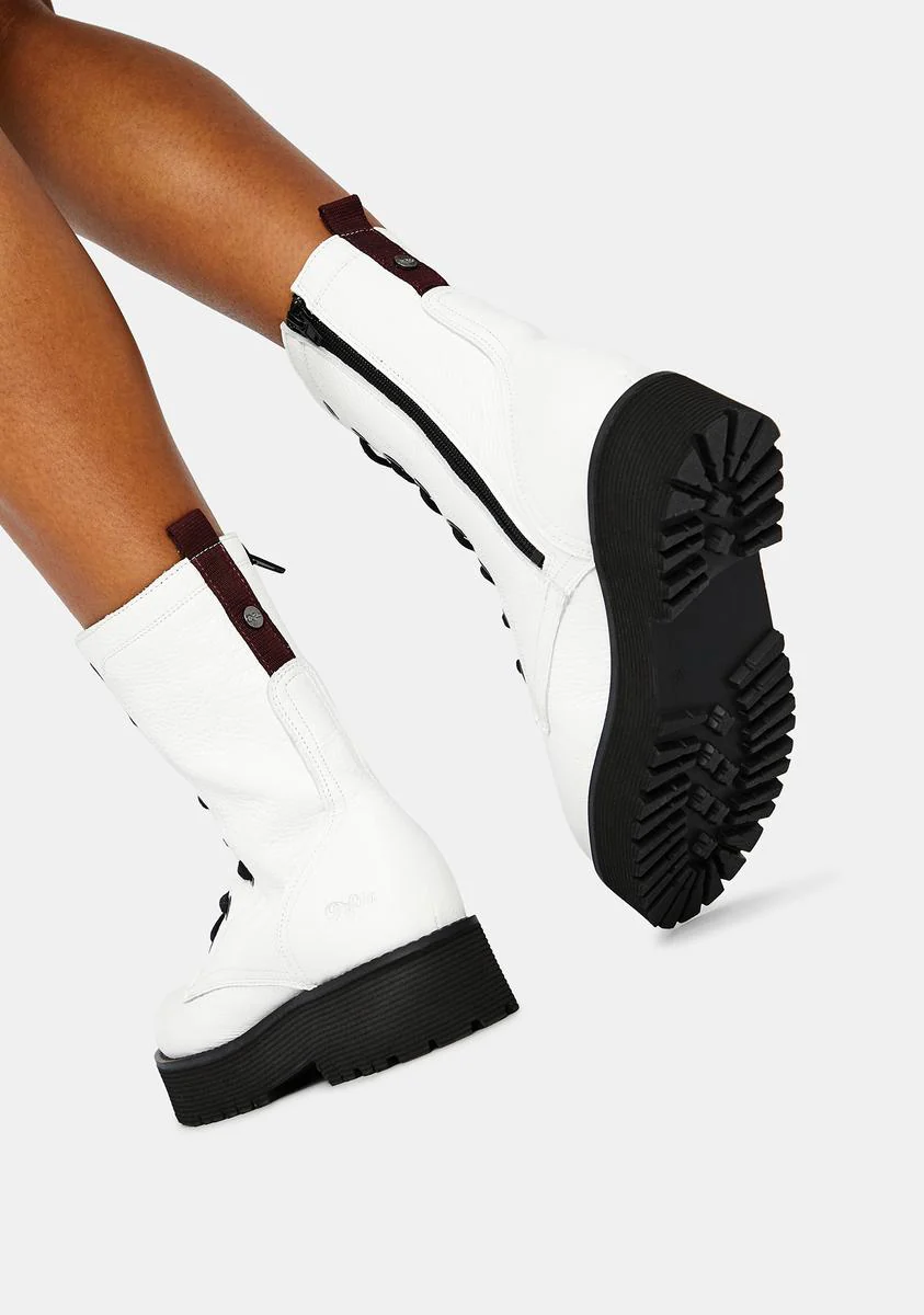 White Mac Genuine Leather Boots - Image 4