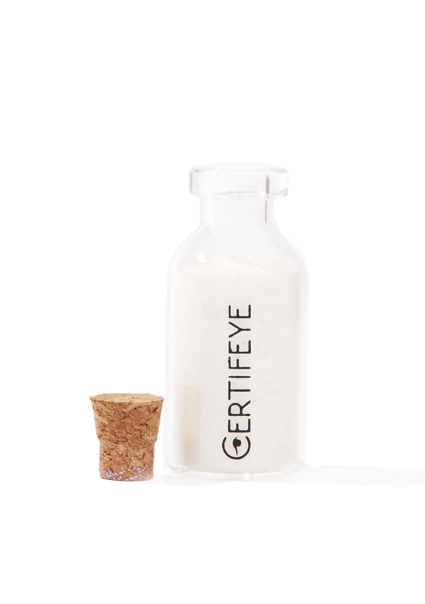 White Mini Glitter Bottle - Image 3