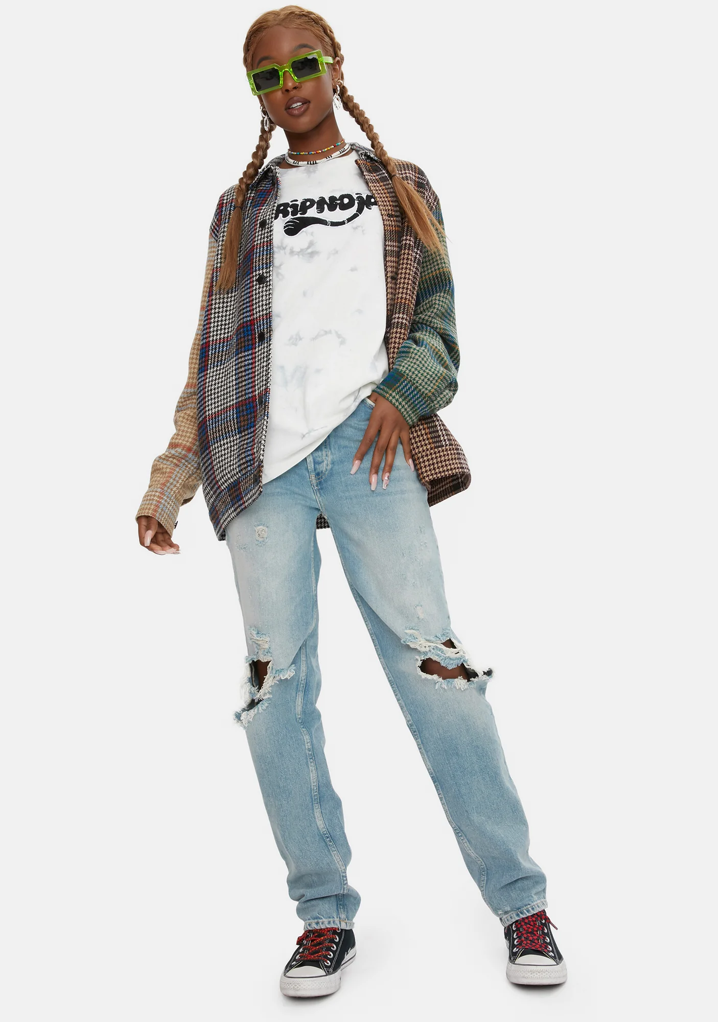 White Tie Dye Ripntail Tee - Image 3