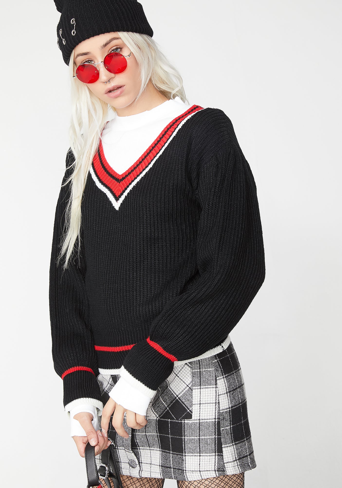 Wicked College Prep V Neck Sweater - Image 2