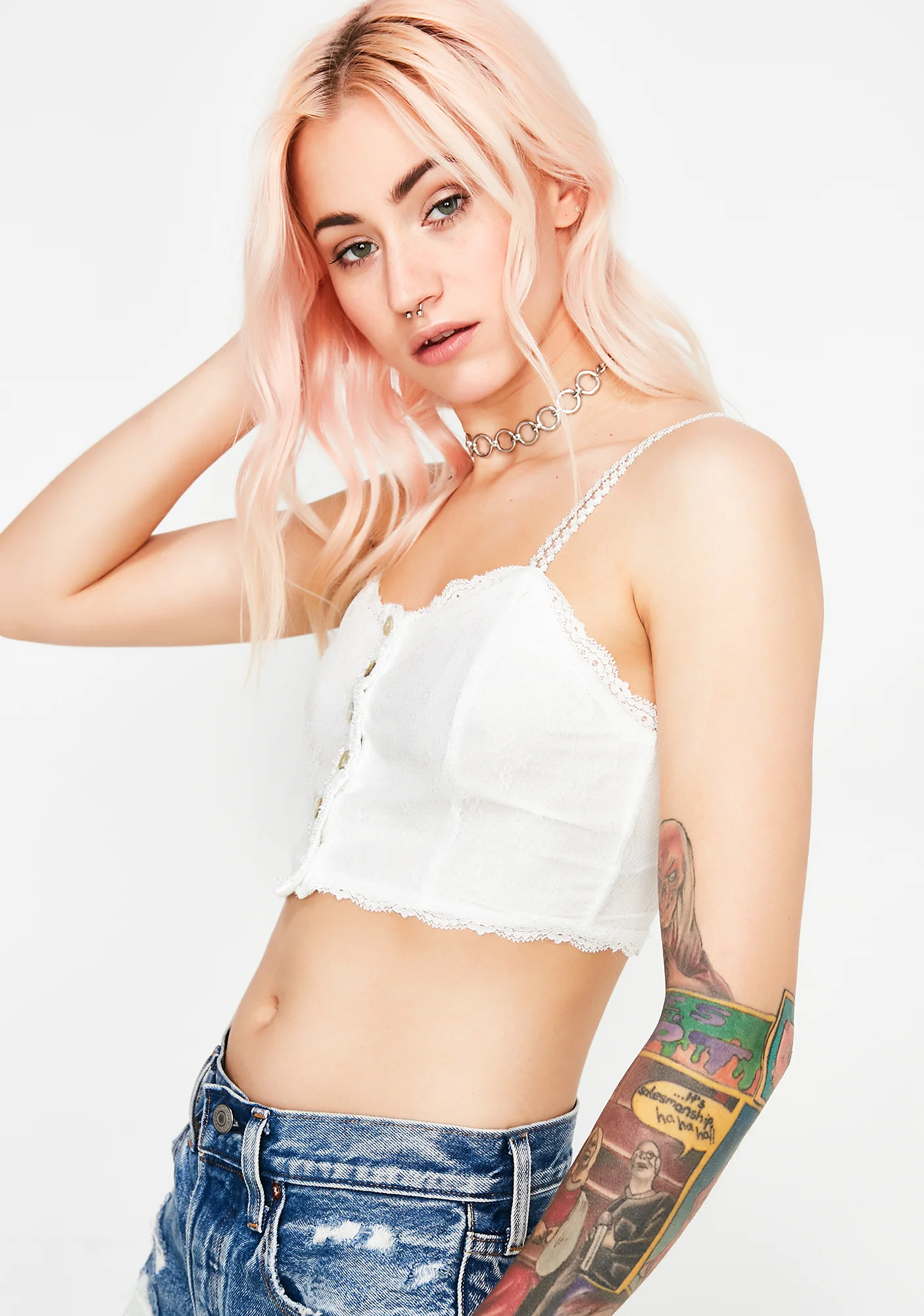 Wide Eyes Crop Top - Image 2
