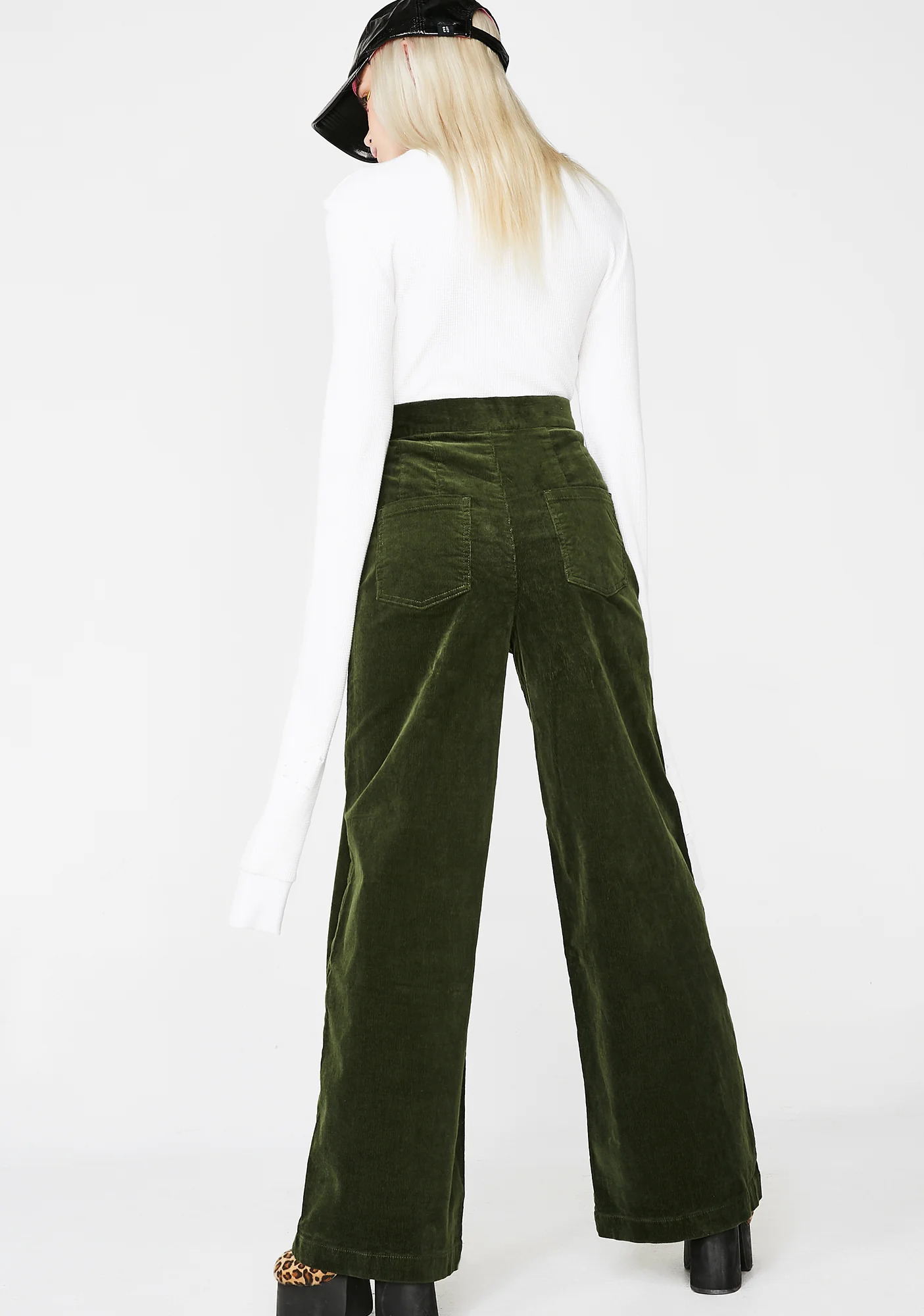 Wide Leg Corduroy Pants - Image 4