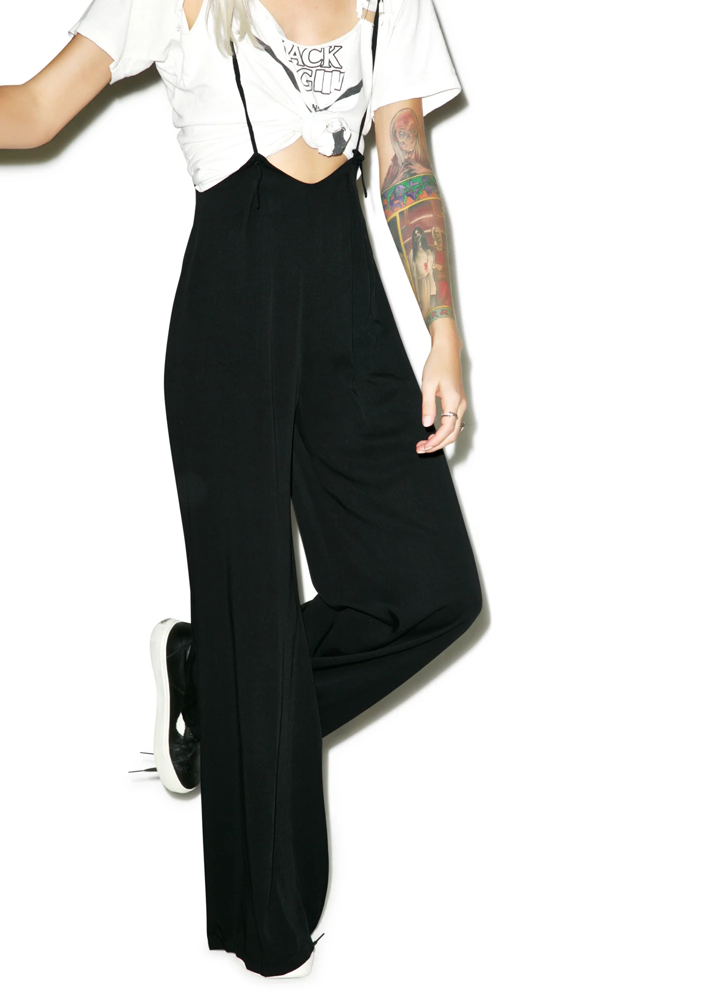 Wide-Leg Suspender Jumpsuit - Image 2