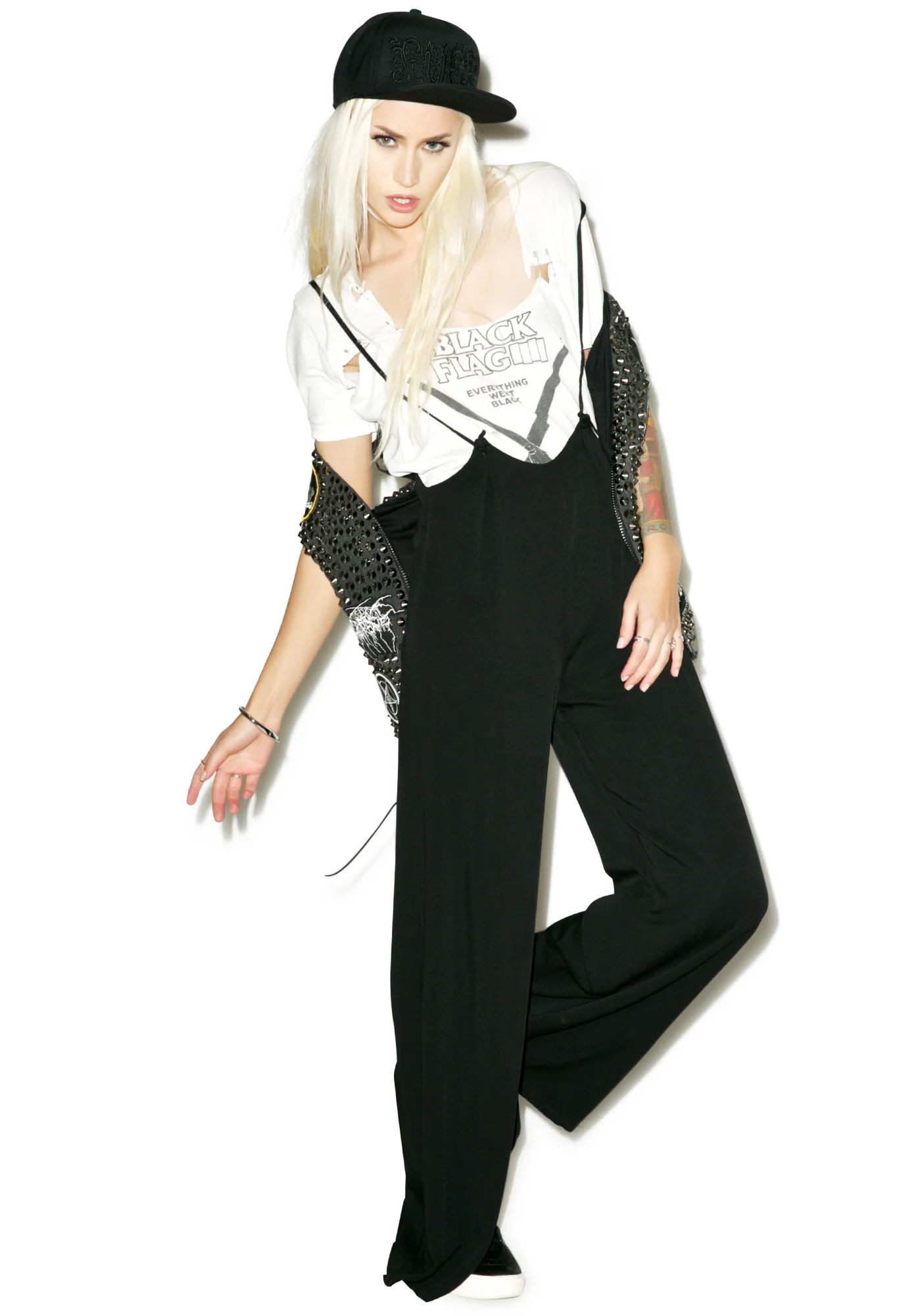 Wide-Leg Suspender Jumpsuit - Image 5