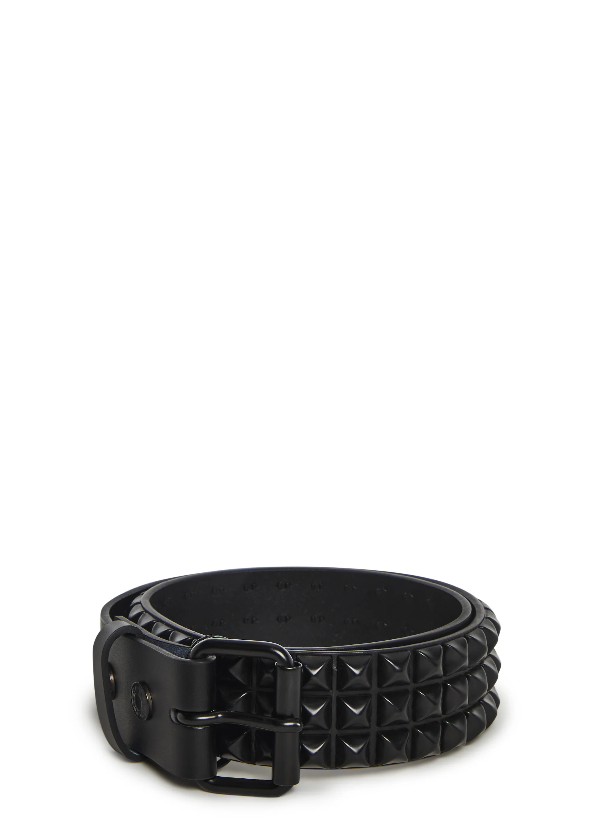 Wide Pyramid Studded Belt - Black - Image 6