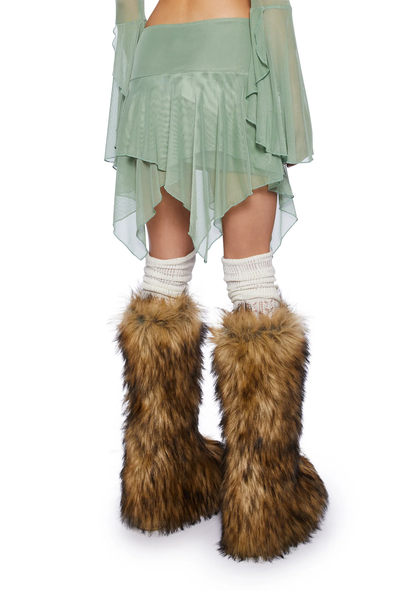 Wild Attraction Mesh Mini Skirt- Green - Image 4