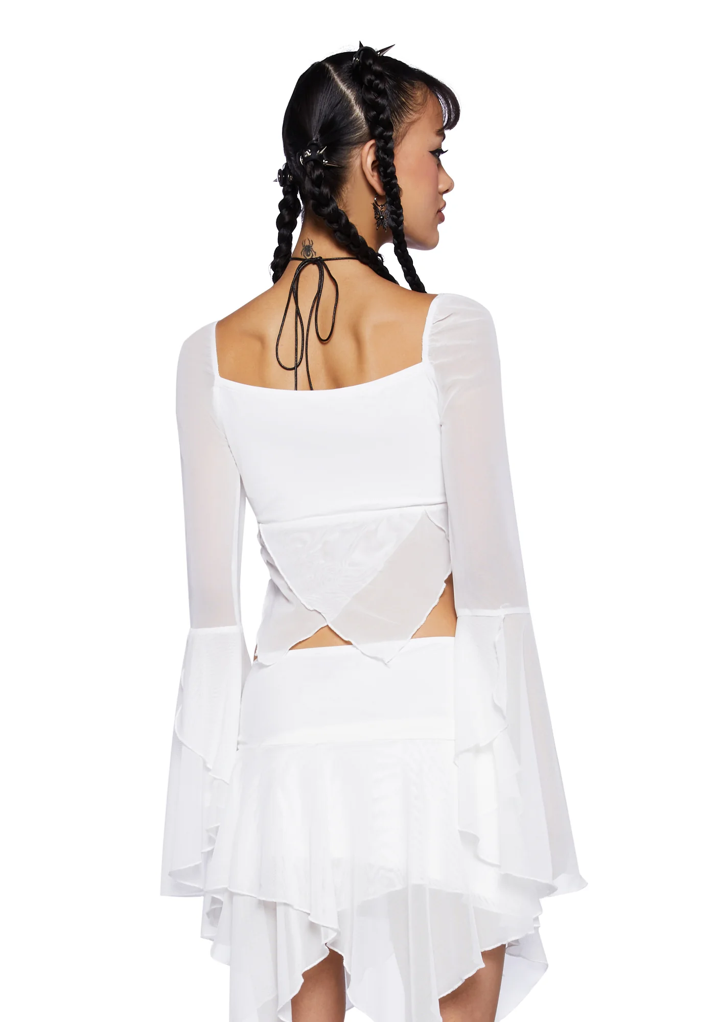 Wild Attraction Mesh Top- Off White - Image 4