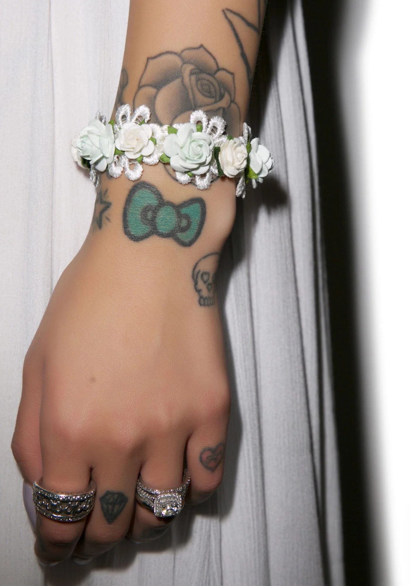 Wild Roses Bracelet - Light Blue - Image 8