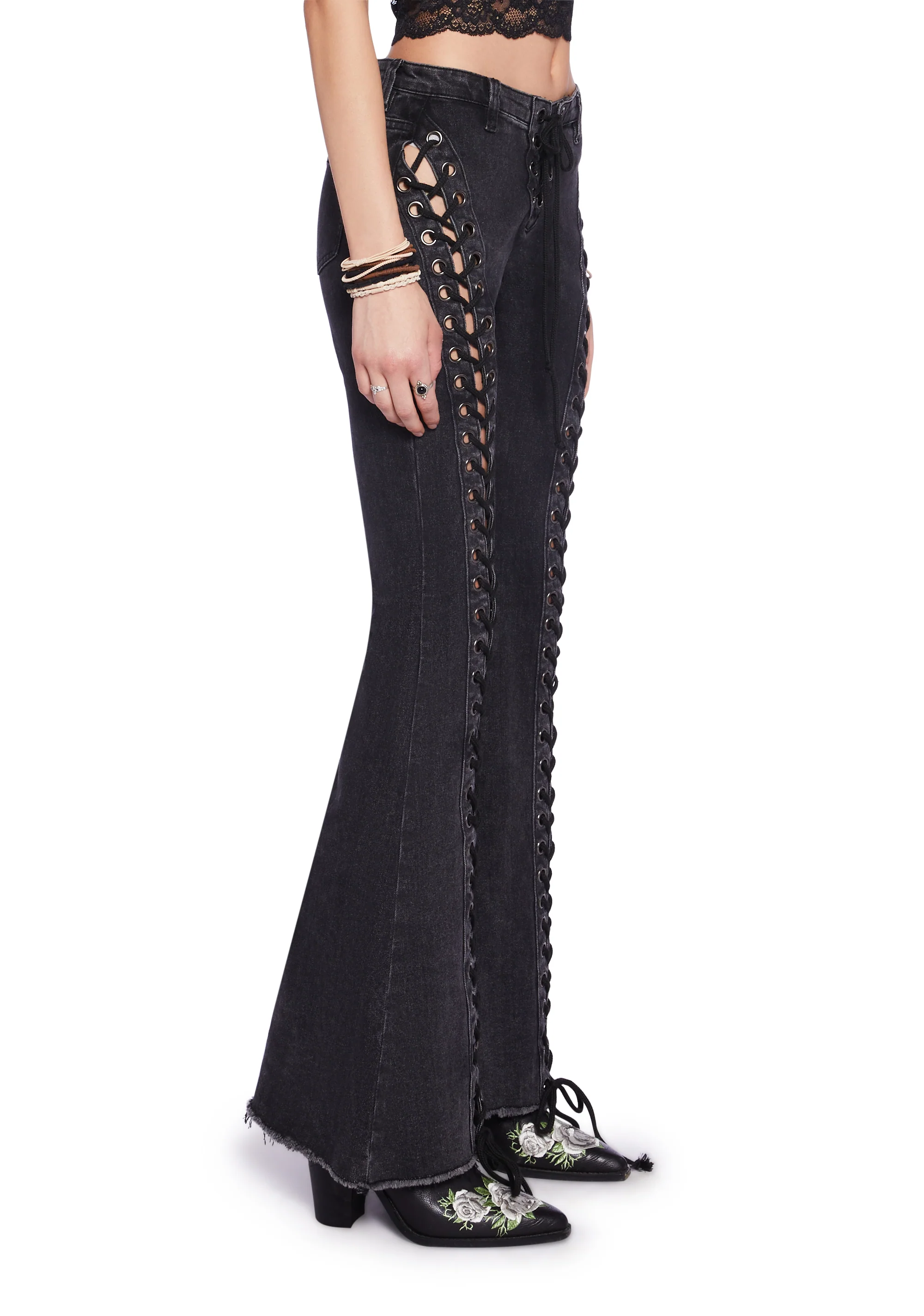 Wild Wanderer Flare Jeans - Black - Image 3