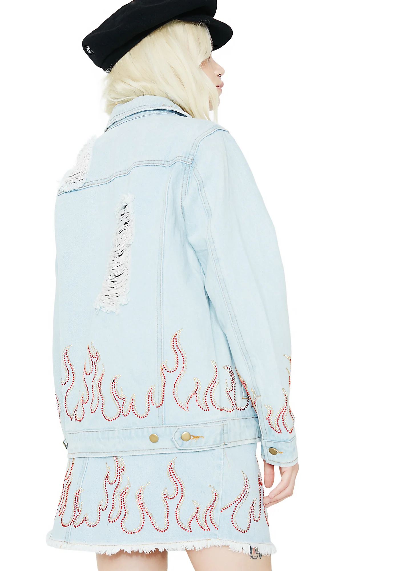 Wildfire Distressed Denim Jacket - Image 2